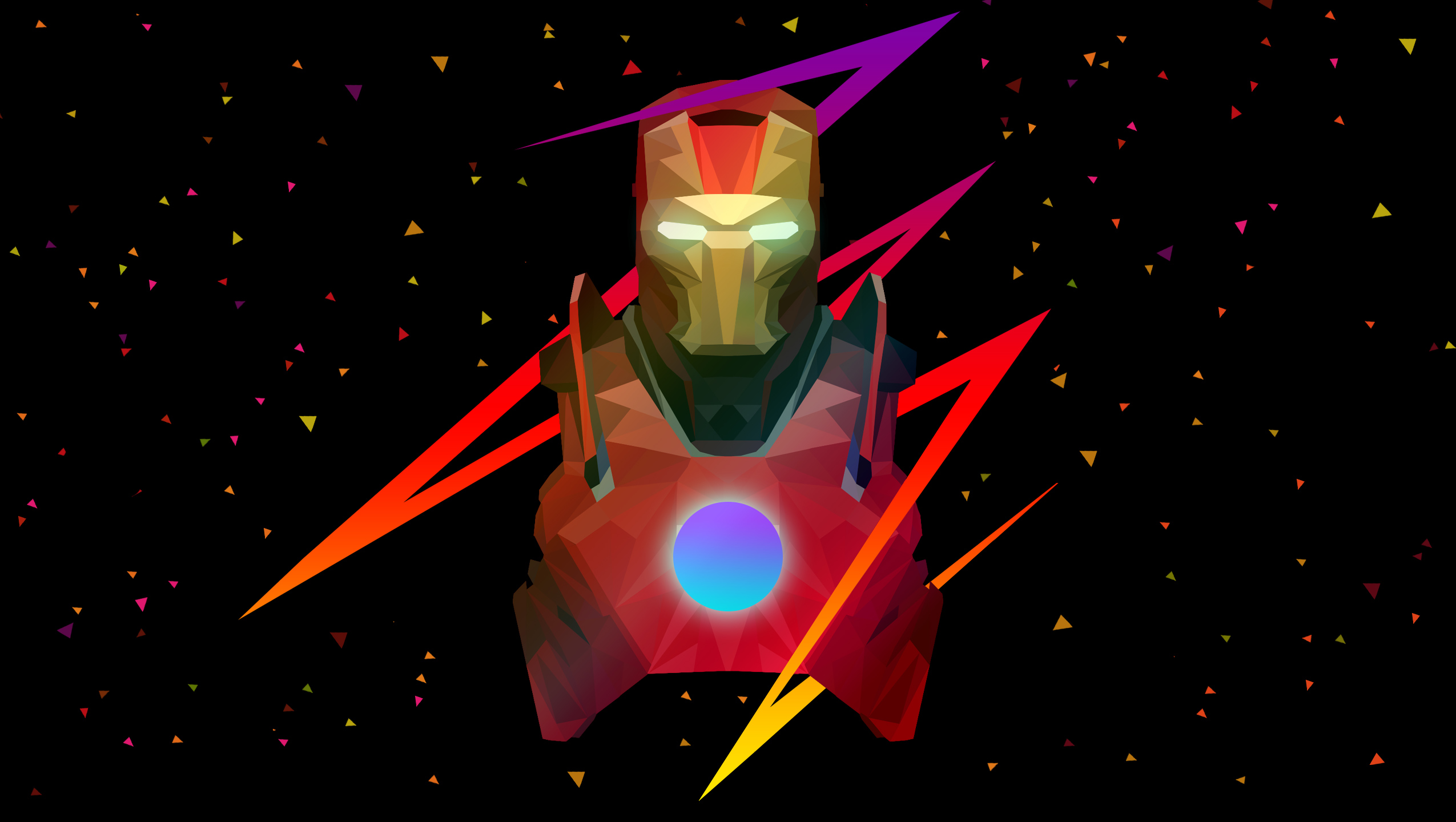 Superheroes Low Poly - HD Wallpaper 