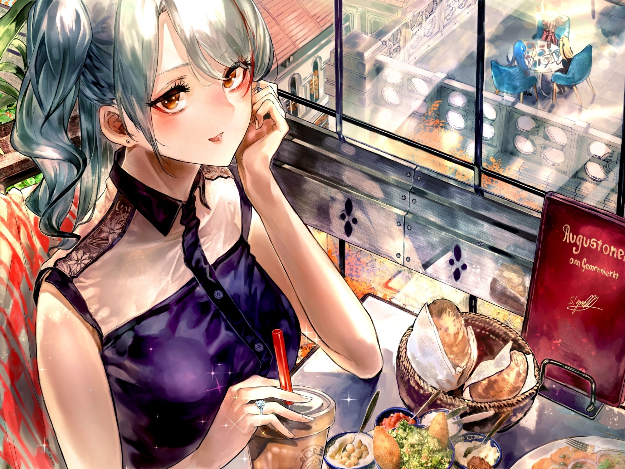 Prinz Eugen, Azur Lane, Eating, Hungry, Anime Games - Prinz Eugen Azur Lane - HD Wallpaper 