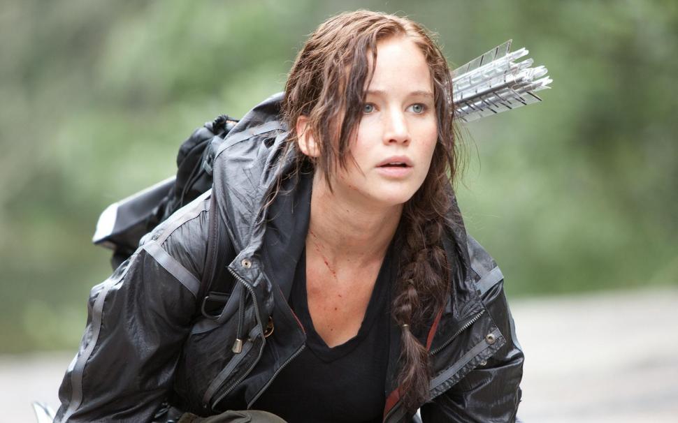 Jennifer Lawrence, Women, Actresses, Arrows, Braids, - Hunger Games - HD Wallpaper 