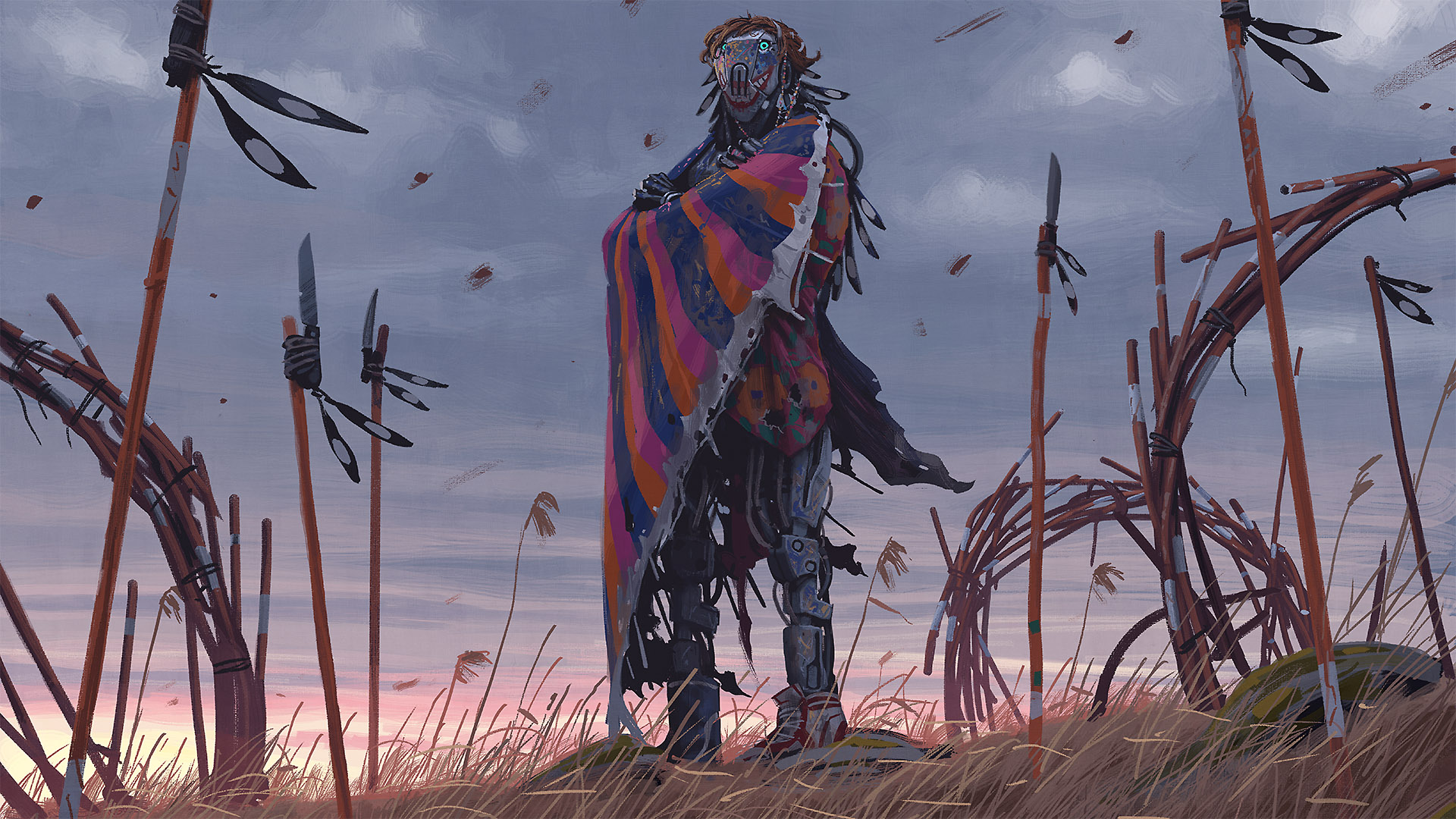 Vagrant-umbrella - Thing From Flood Simon Stalenhag - HD Wallpaper 