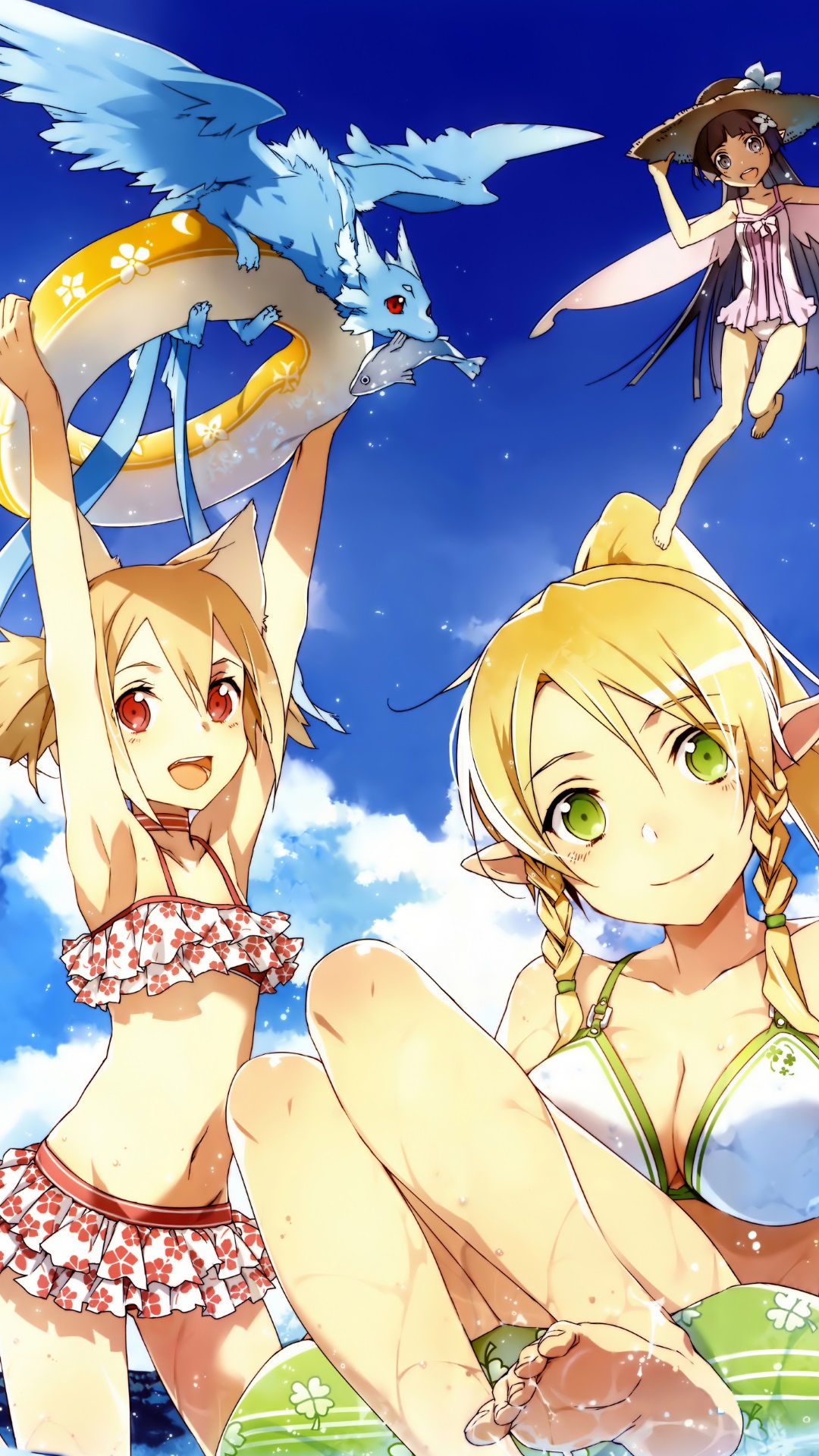 Sword Art Online 2 Yui Leafa Silica - Sao Leafa Wallpaper Phone - HD Wallpaper 