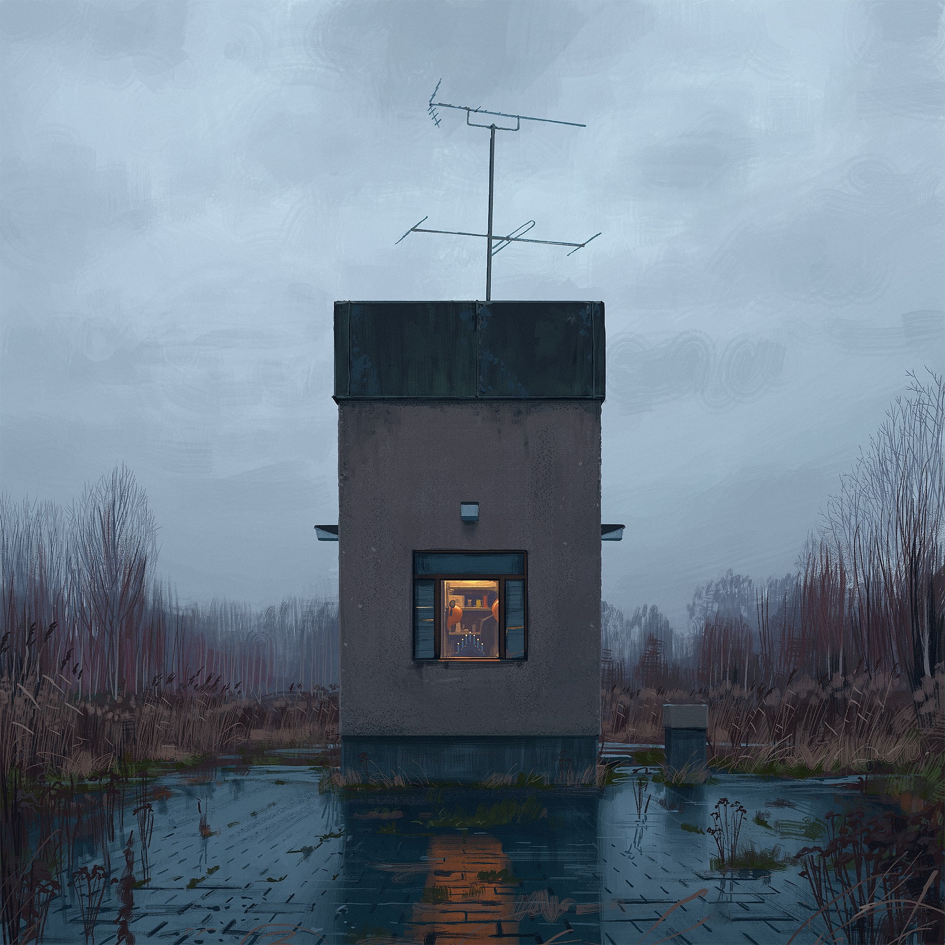 Simon Stalenhag The Booth - HD Wallpaper 