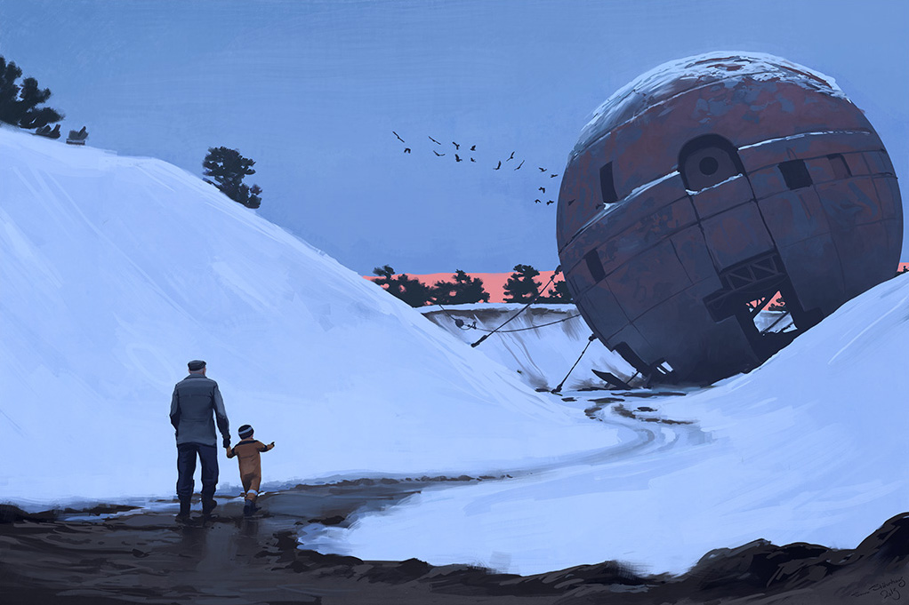 Simon Stalenhag Varselklotet - Simon Stålenhag Snow - HD Wallpaper 