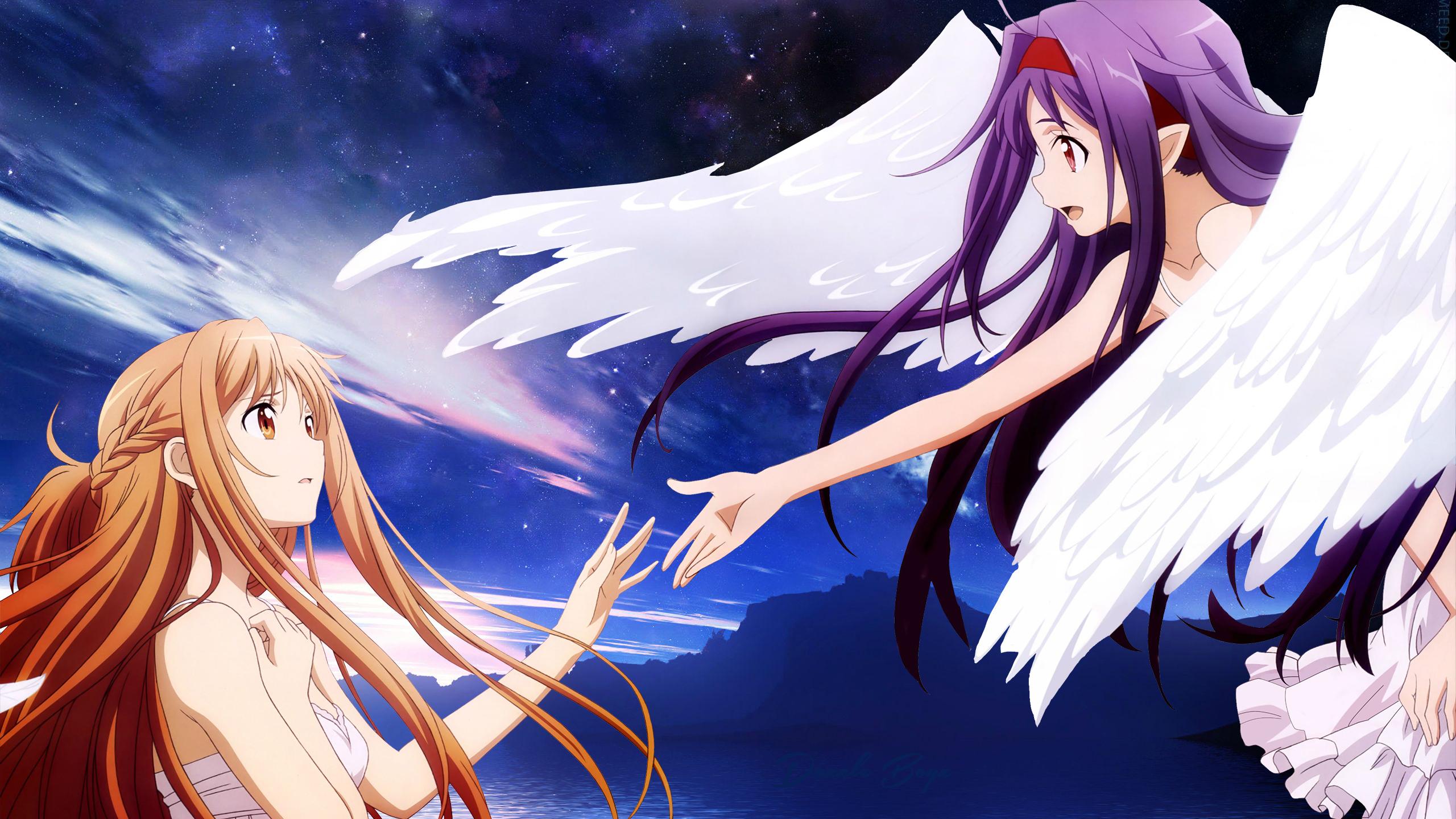 3 Kbytes, V - Asuna Yuuki And Yuuki Konno - HD Wallpaper 