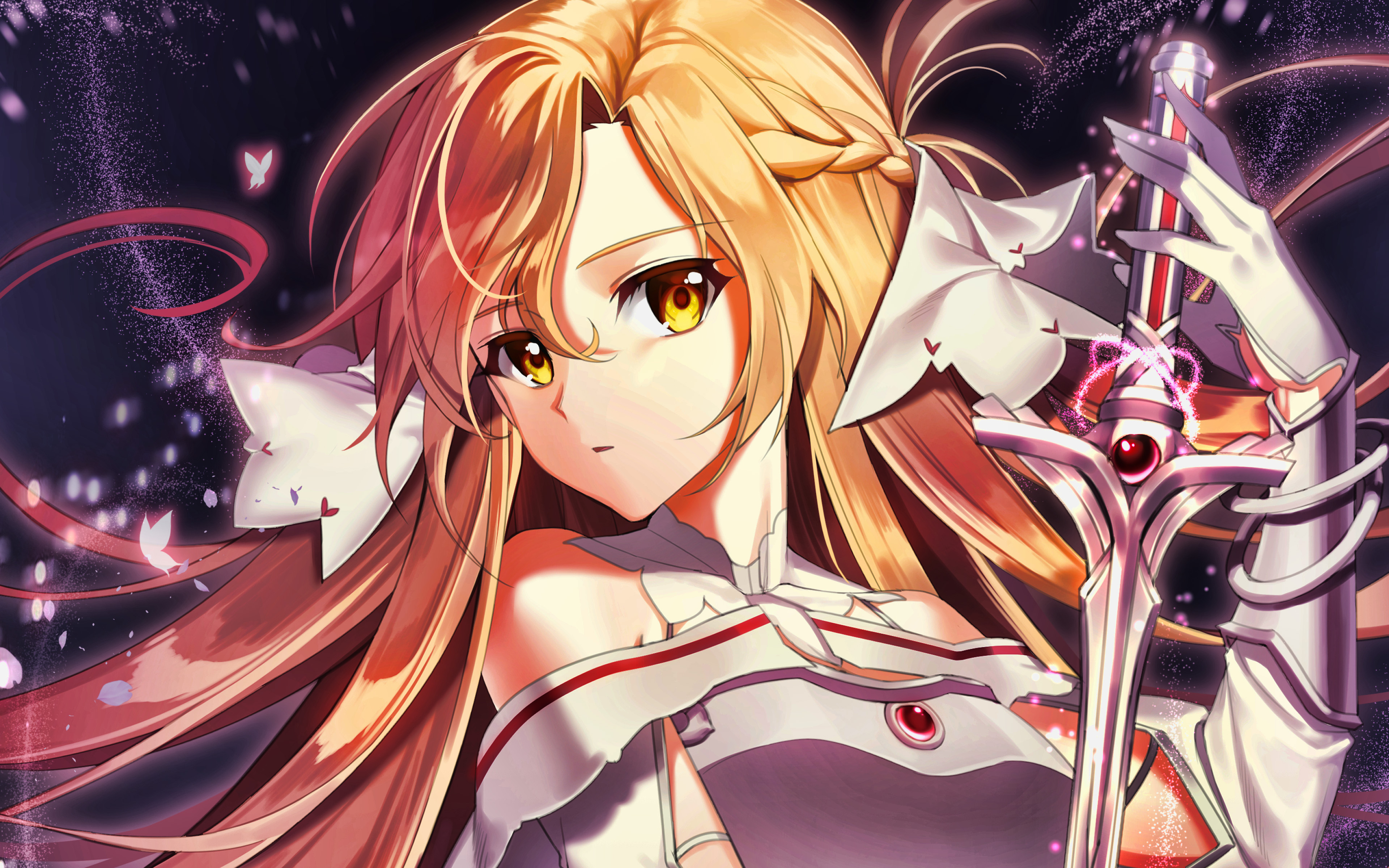 Asuna Yuuki, 4k, Sao, Manga, Sword, Sword Art Online, - HD Wallpaper 