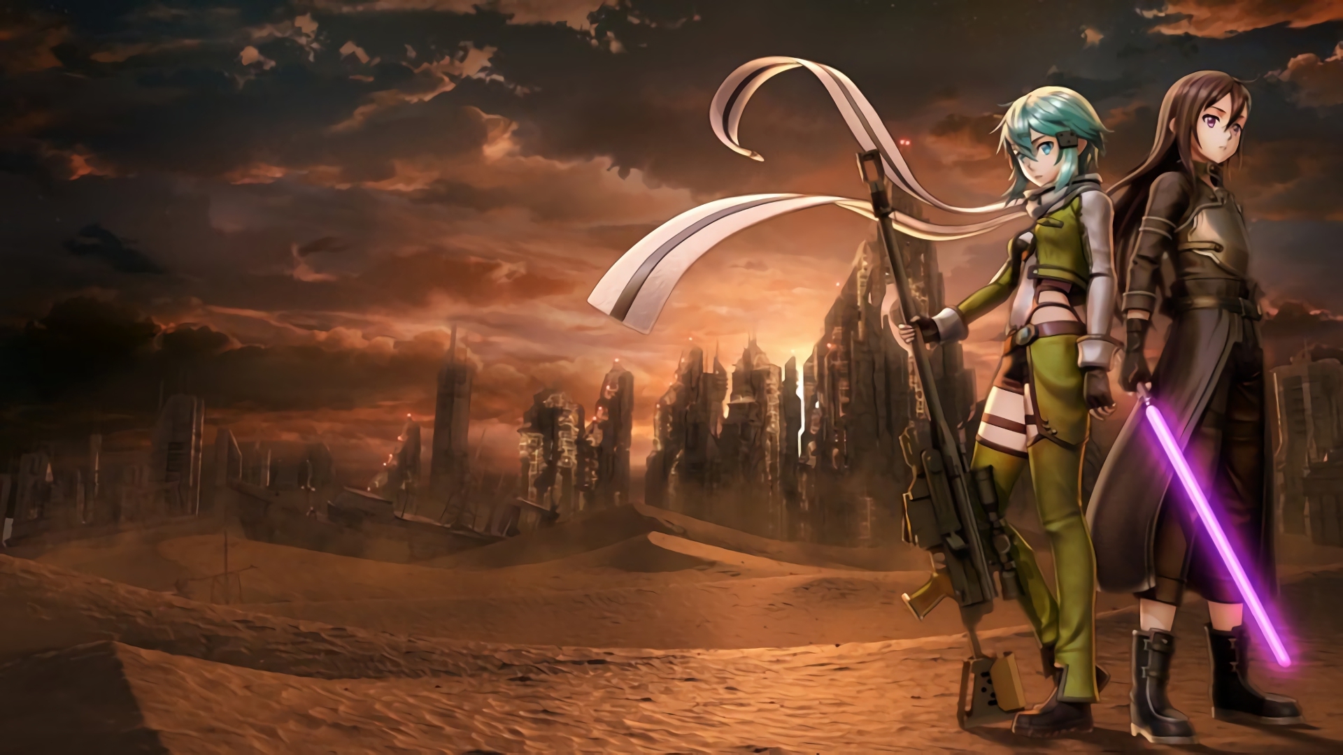 Fatal Bullet Xbox One Wallpaper - Sword Art Online Fatal Bullet - HD Wallpaper 