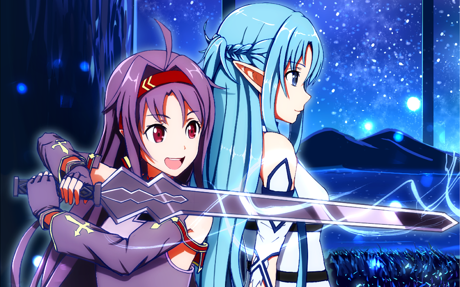 #7pm6x3y Sword Art Online Yuuki Wallpaper Px - Sword Art Online Asuna And Yuuki - HD Wallpaper 