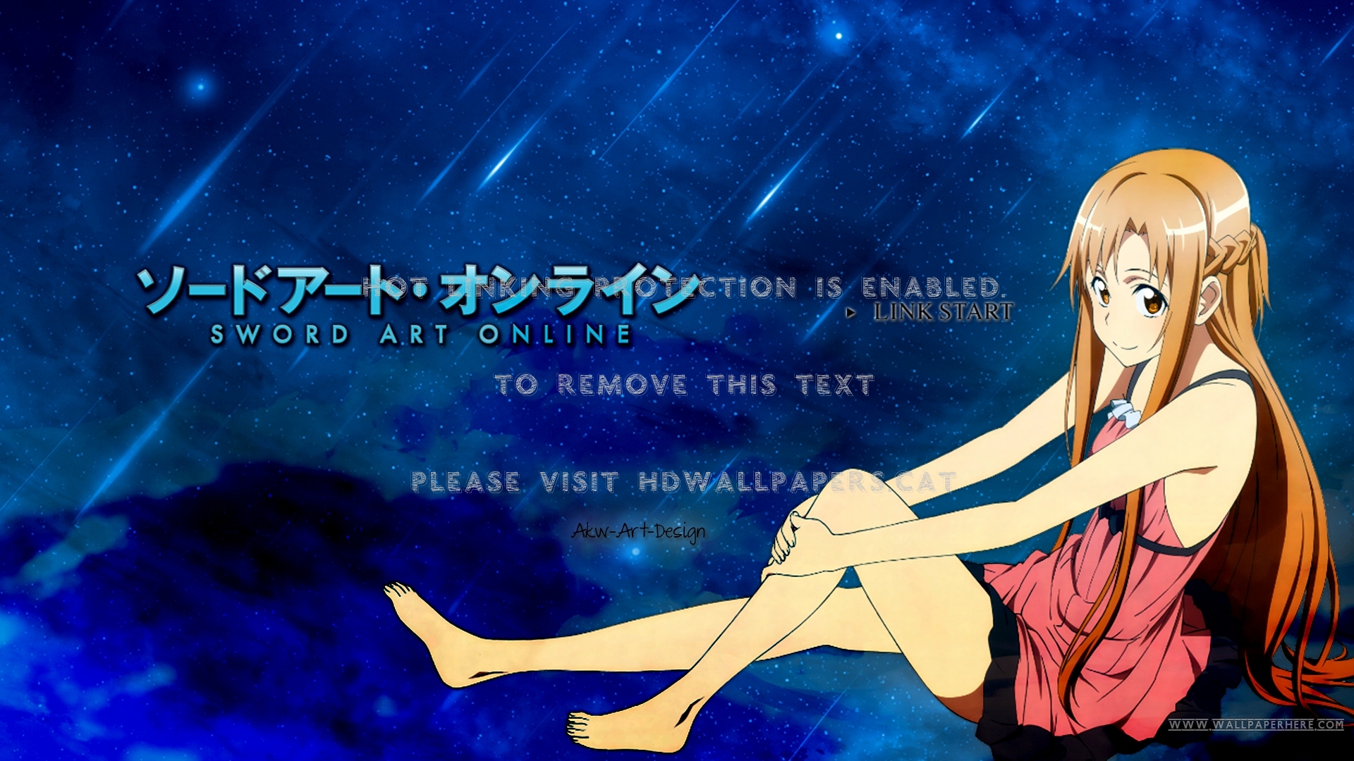 Asuna Yuuki Shooting Stars Anime Girl Cute - Sao - HD Wallpaper 