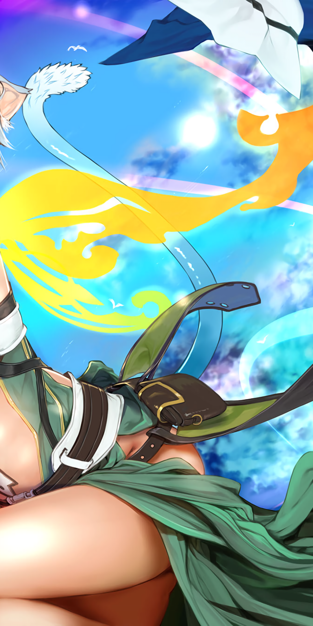 Sword Art Online, Shinon, Glasses, Scarf, Animal Tails, - Sword Art Online Wallpaper Iphone 7 - HD Wallpaper 