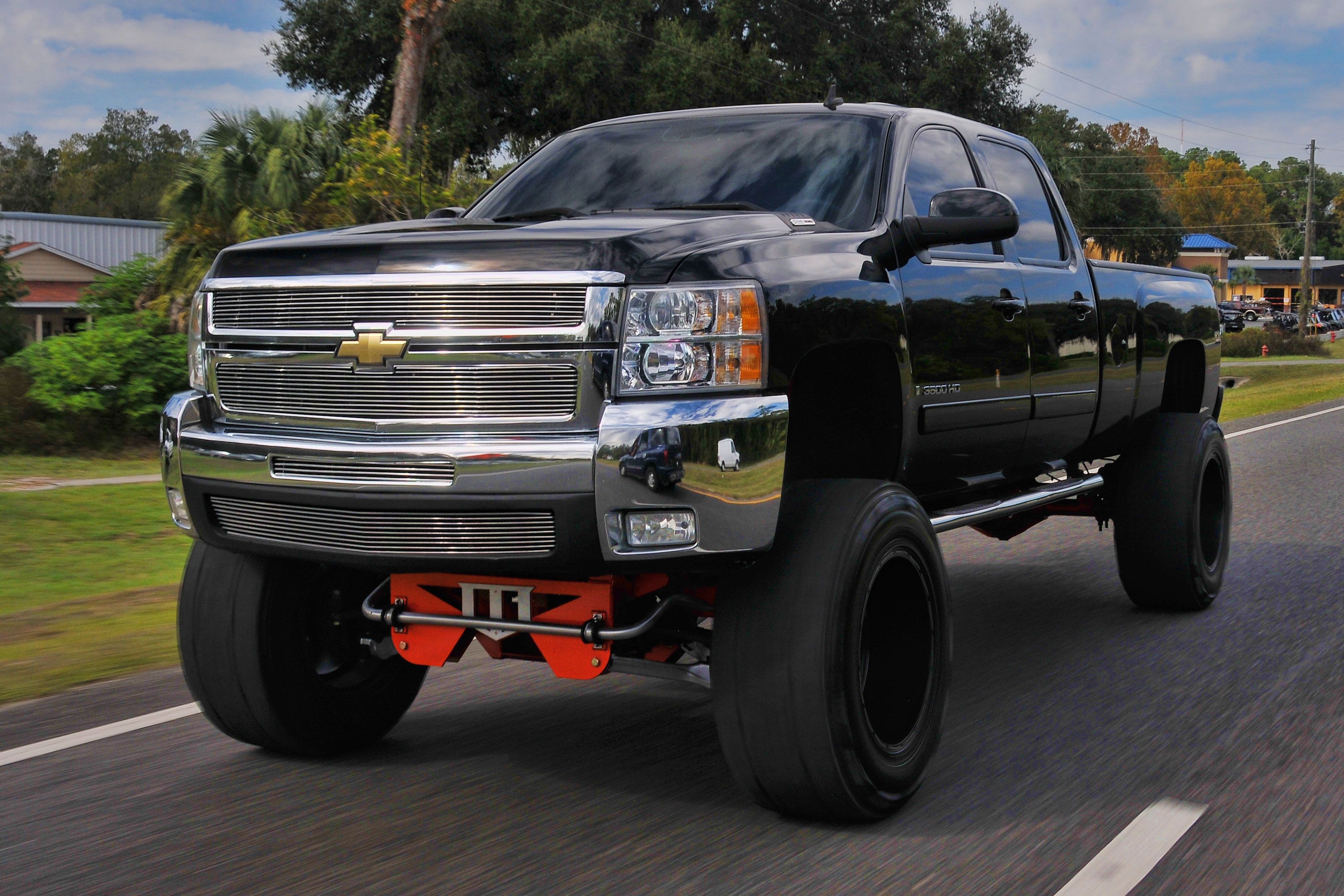 Chevrolet Silverado 1500 Wallpaper - Chevy 3500 Black Truck - HD Wallpaper 