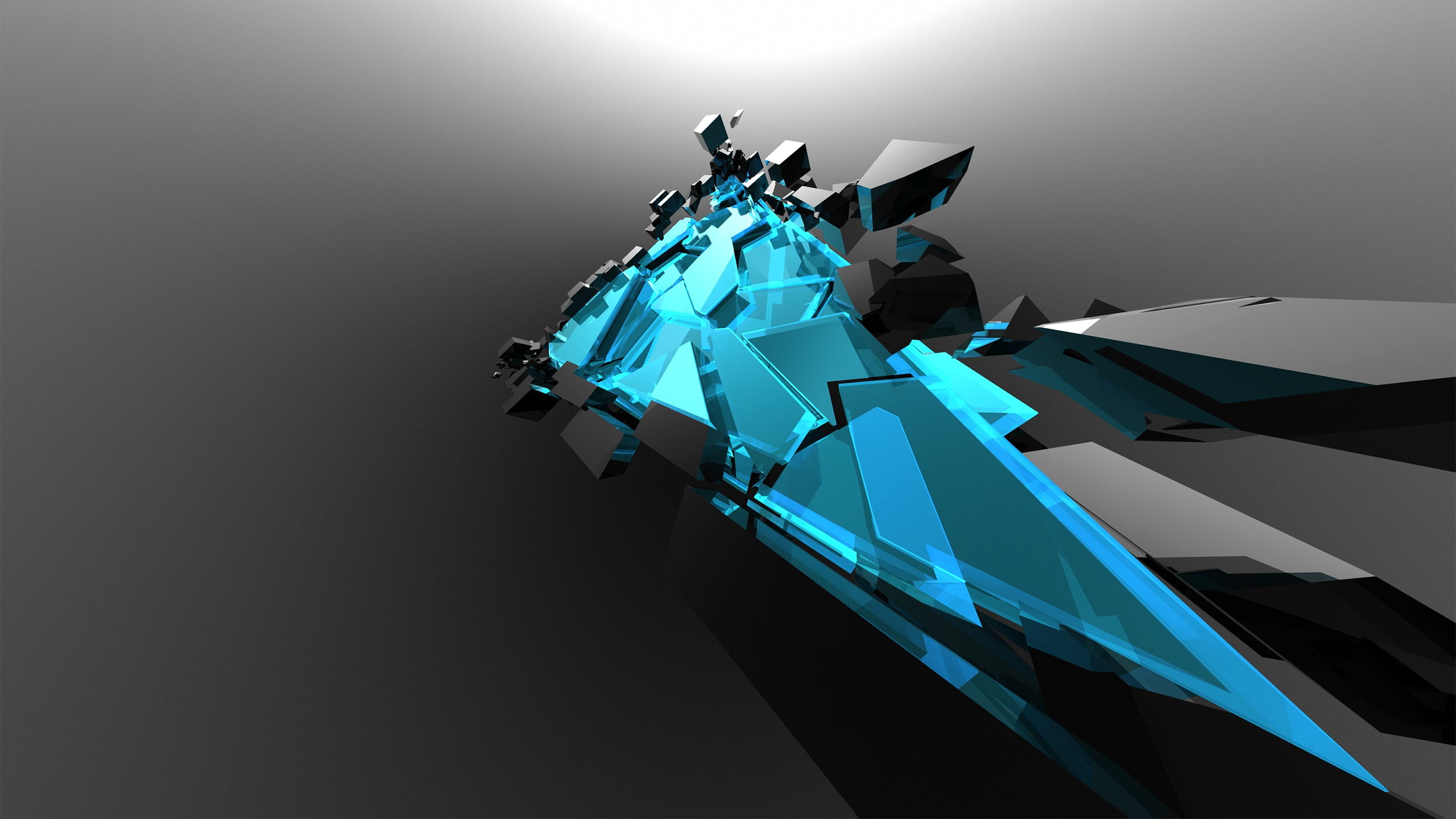 Blue And Black Abstract Polygon - 2560x1440 Wallpaper Blue And Black Abstract Polygon - 2560x1440 Wallpaper