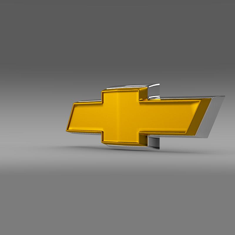 Chevrolet New Logo 3d Model 3ds Max Fbx C4d Lwo Ma - Logo Chevrolet 3d - HD Wallpaper 