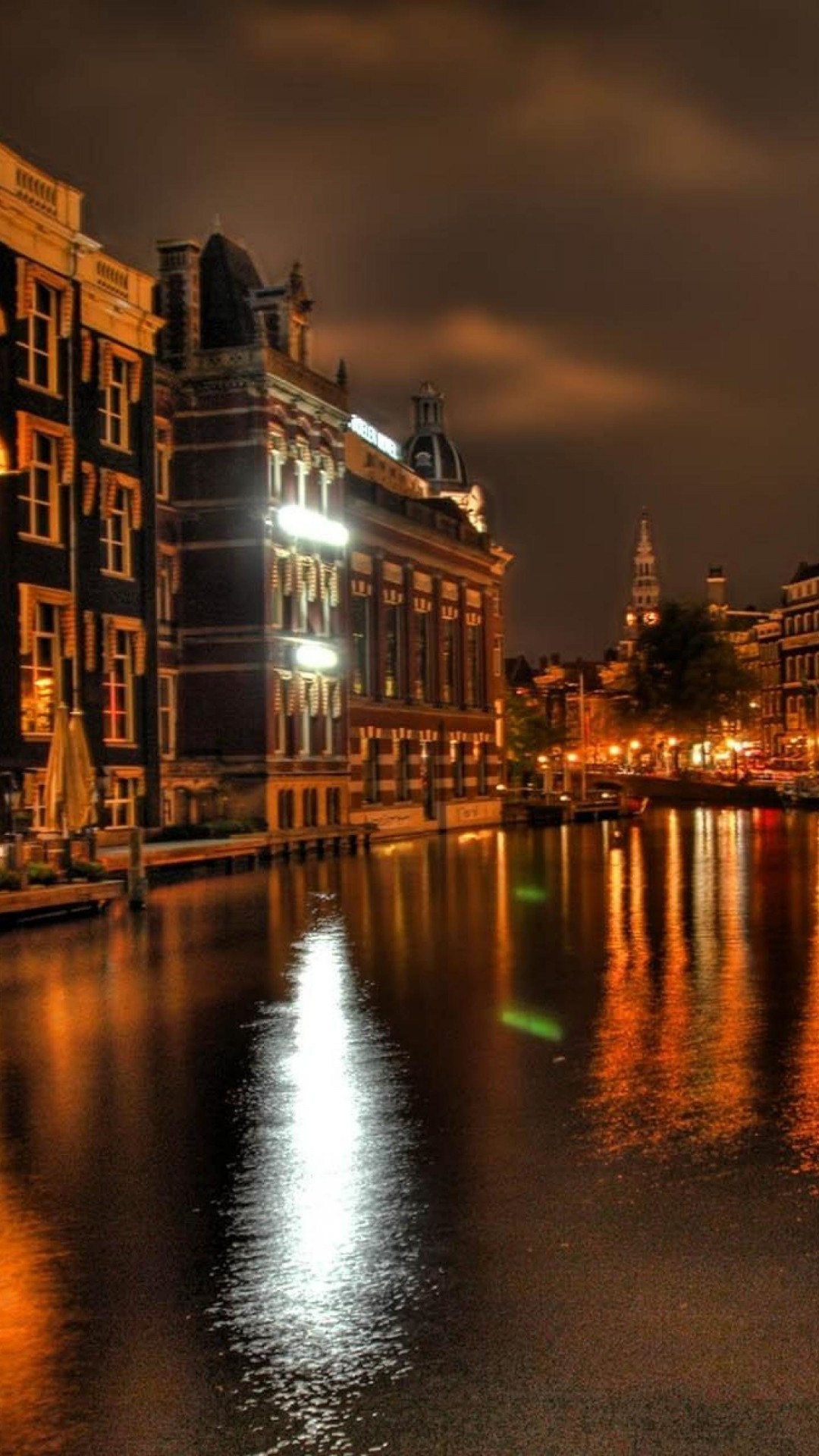 Amsterdam At Night Background - HD Wallpaper 