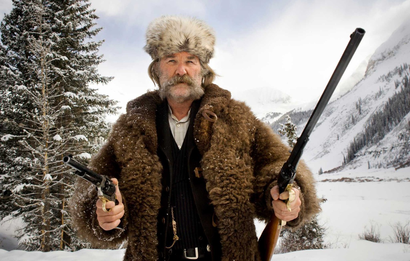 Photo Wallpaper Kurt Russell, Kurt Russell, Quentin - Kurt Russell Hateful 8 Gun - HD Wallpaper 
