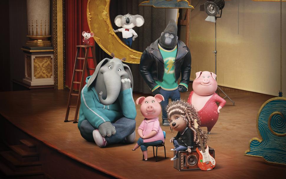 Sing 2016 Musical Comedy Wallpaper,hollywood Hd Wallpaper,movies - Sing Johnny And Meena - HD Wallpaper 