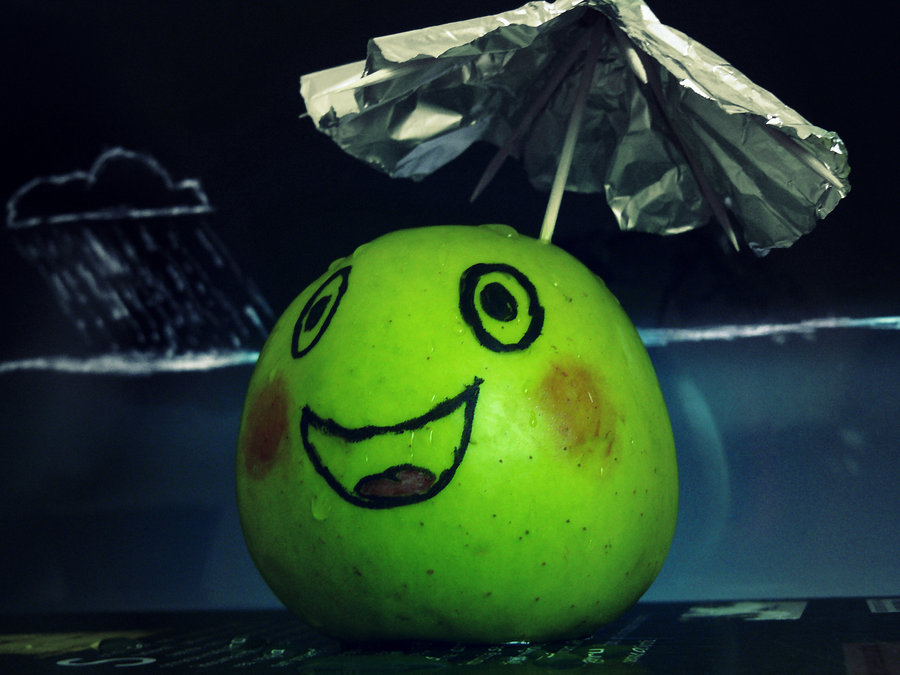 Funny Apple Wallpapers - HD Wallpaper 