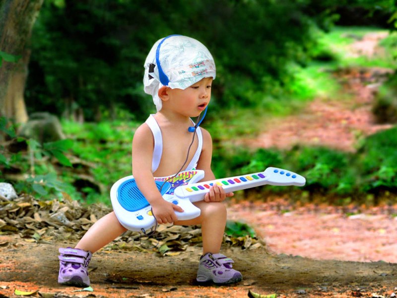 Funny Wallpapers For Facebook - Guitar Baby - HD Wallpaper 