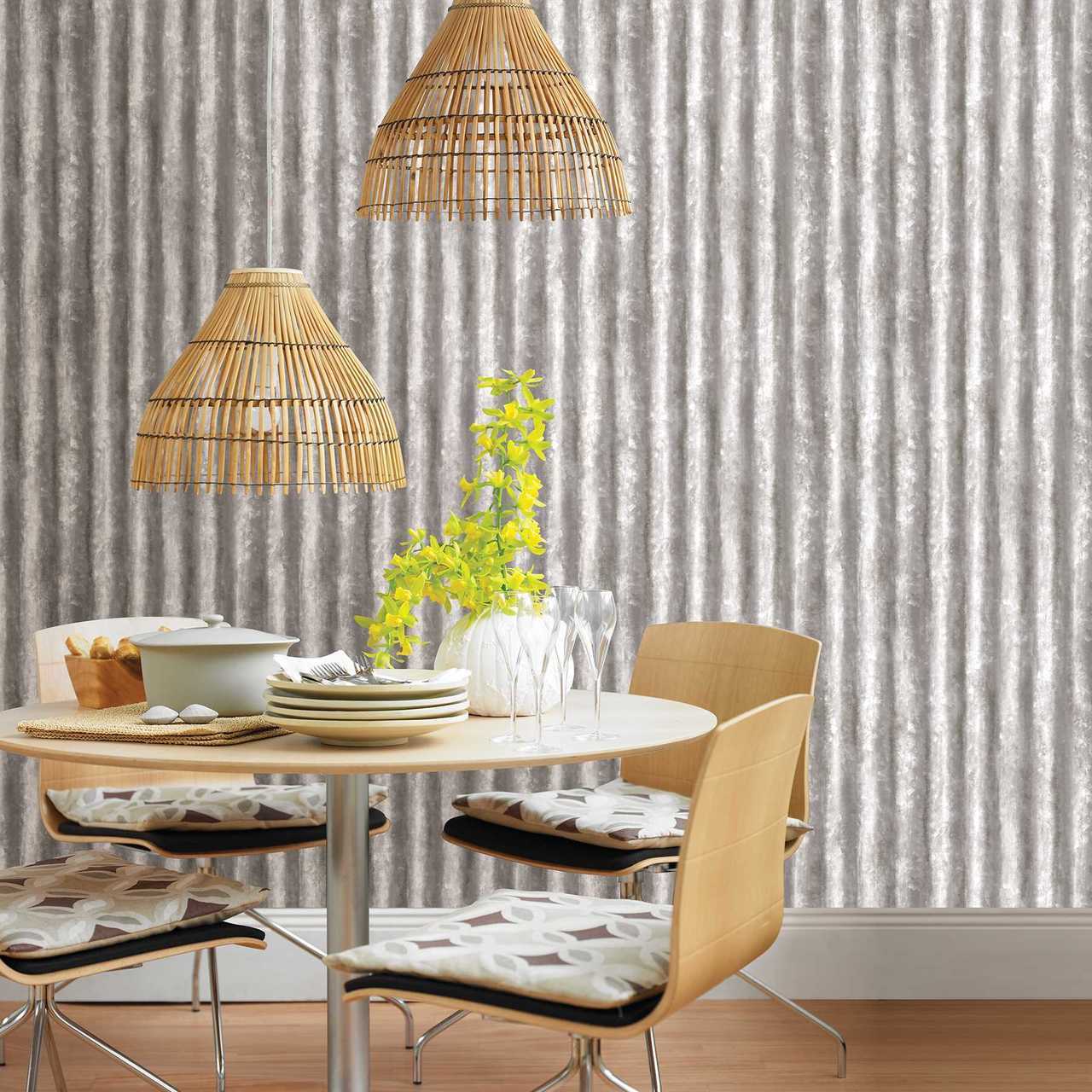 Corrugated Metal Accent Walls - HD Wallpaper 