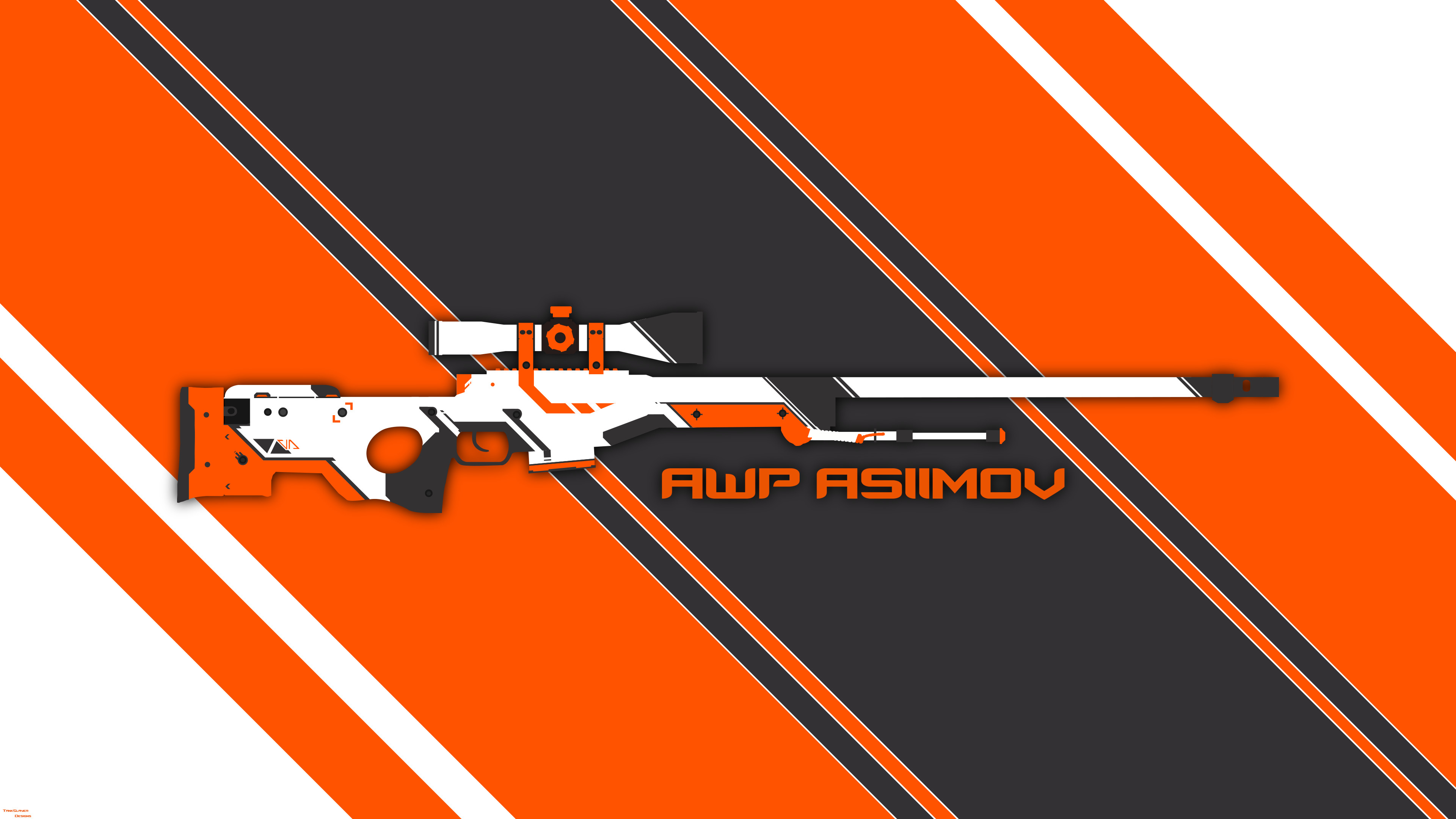3840x2160, Awp Asiimov By Tankuneko Awp Asiimov By - Awp Asiimov Wallpaper Hd - HD Wallpaper 
