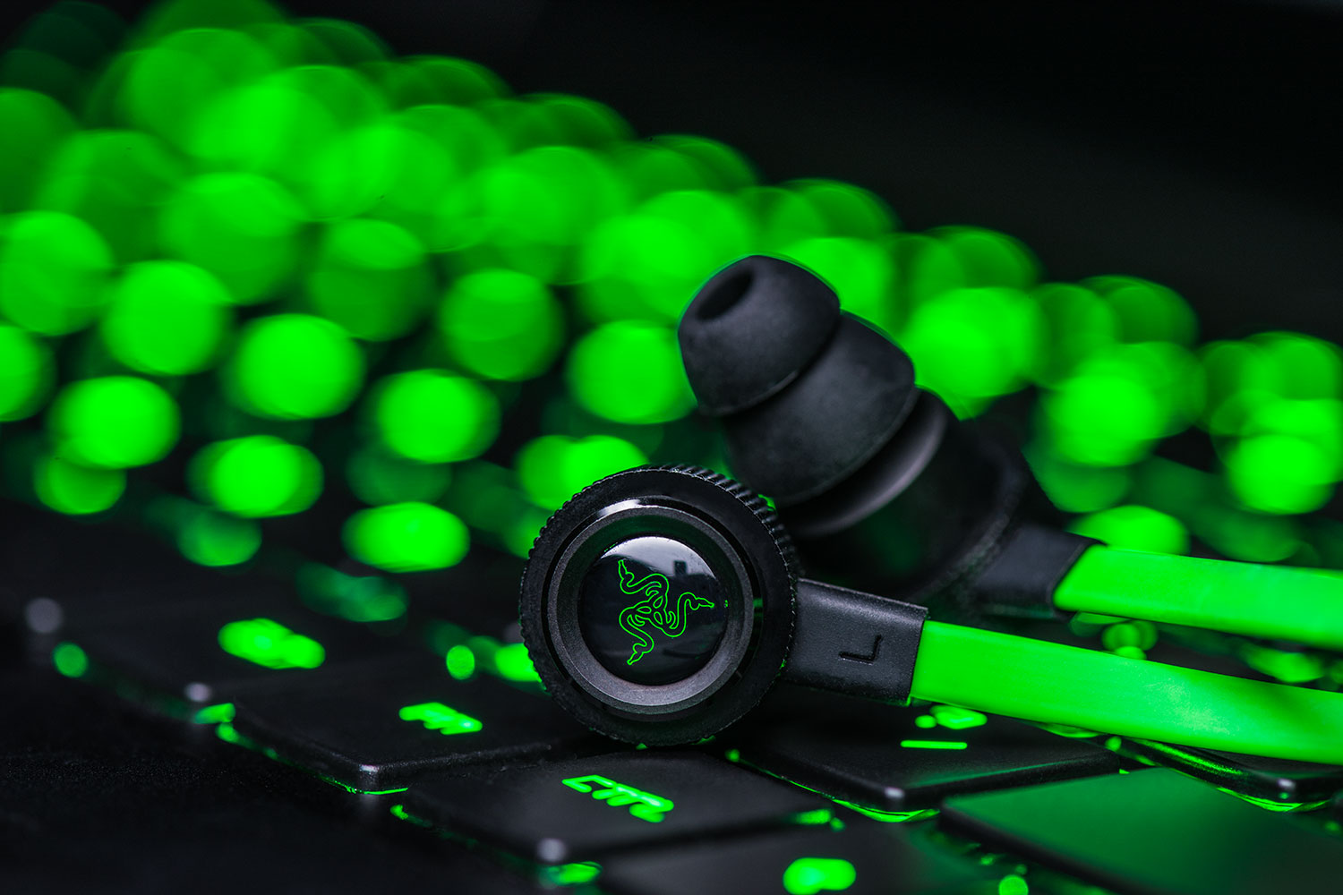 Razer Hd Wallpapers, Desktop Wallpaper - Razer Hammerhead V2 Headphones - HD Wallpaper 