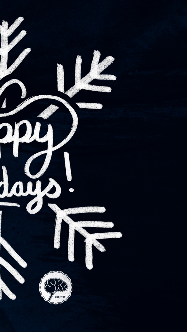 Holiday Hand-lettering Iphone 5 Wallpaper - Sfondi Desktop Lettering Natale - HD Wallpaper 