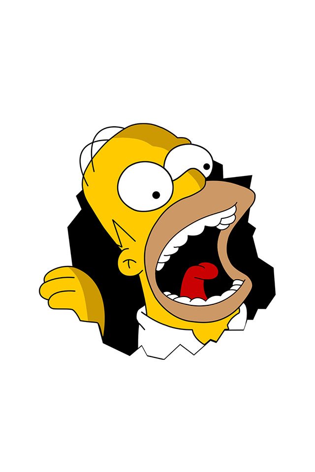 Com Apple Wallpaper Homer Simpson Ahhhhh Iphone4 - Homer Simpson - HD Wallpaper 