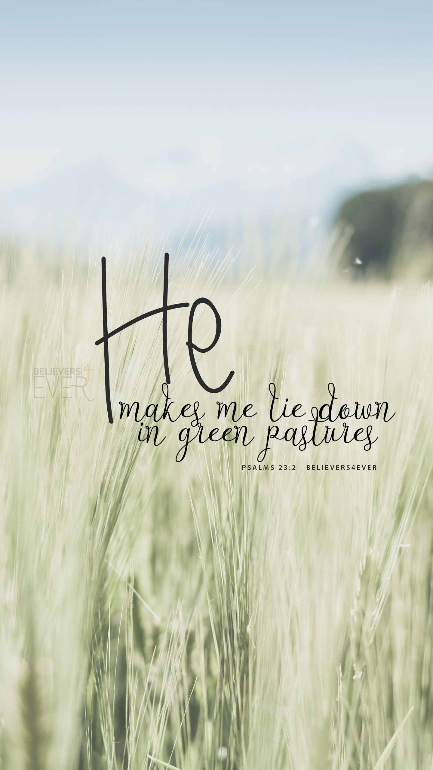 He Makes Me Lie Down In Green Pastures - HD Wallpaper 