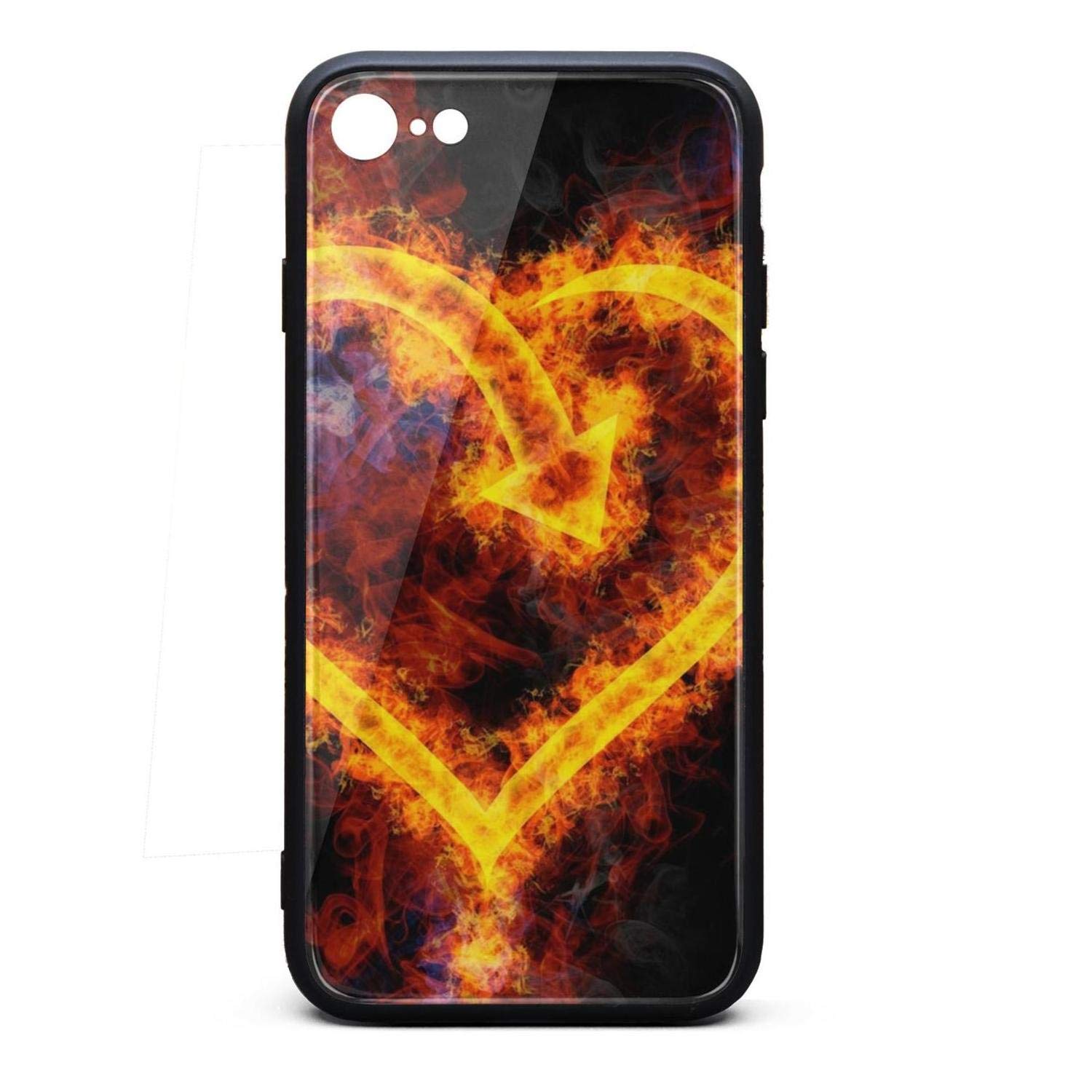 Orange And Black Heart - HD Wallpaper 