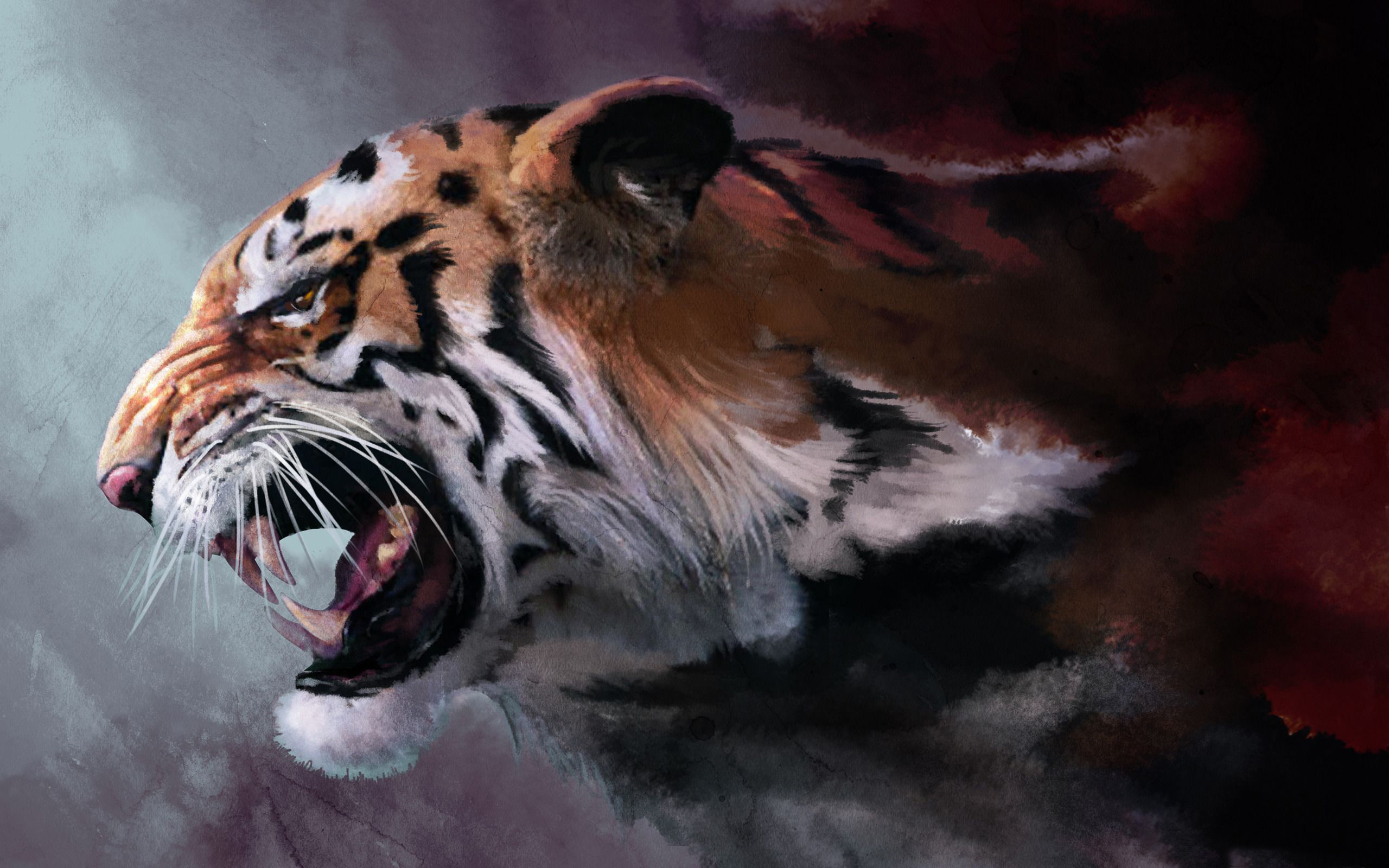 Roaring Tiger Wallpaper Hd - HD Wallpaper 