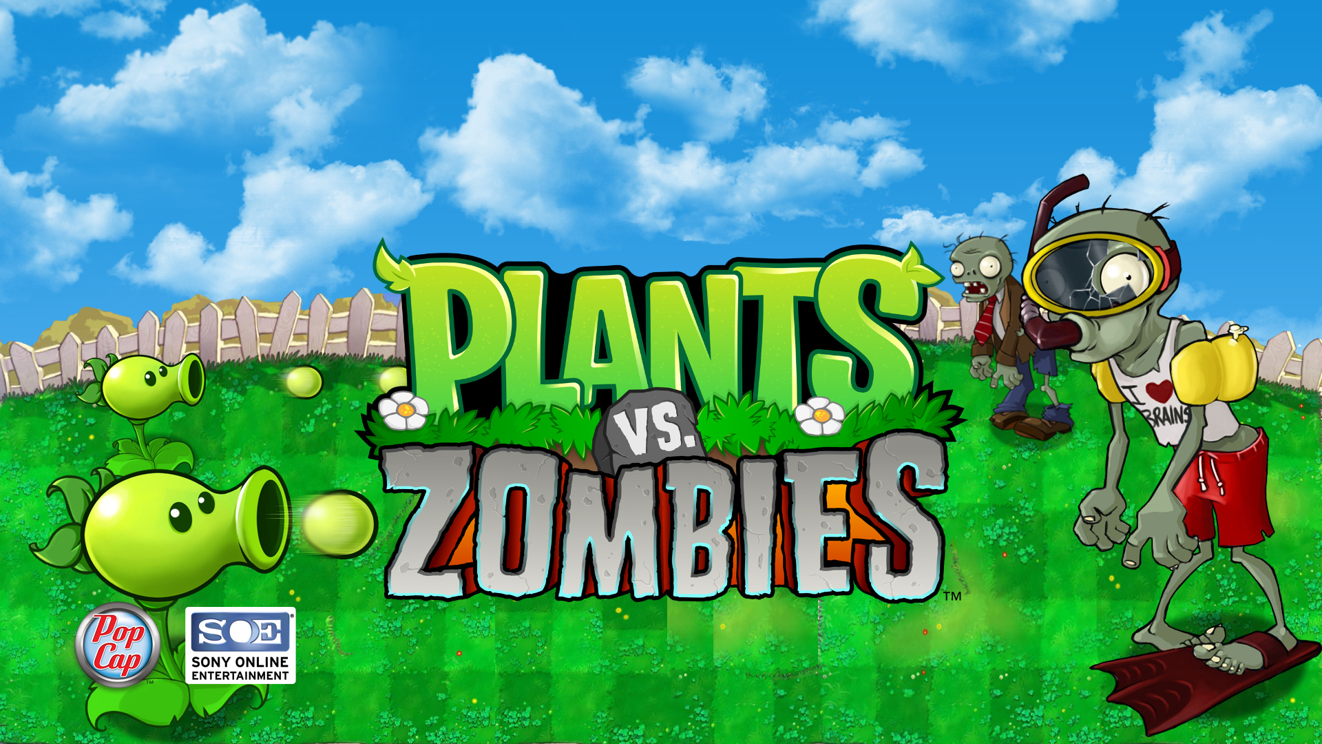 Game Plants Vs Zombie Wallpaper Widescreen - HD Wallpaper 