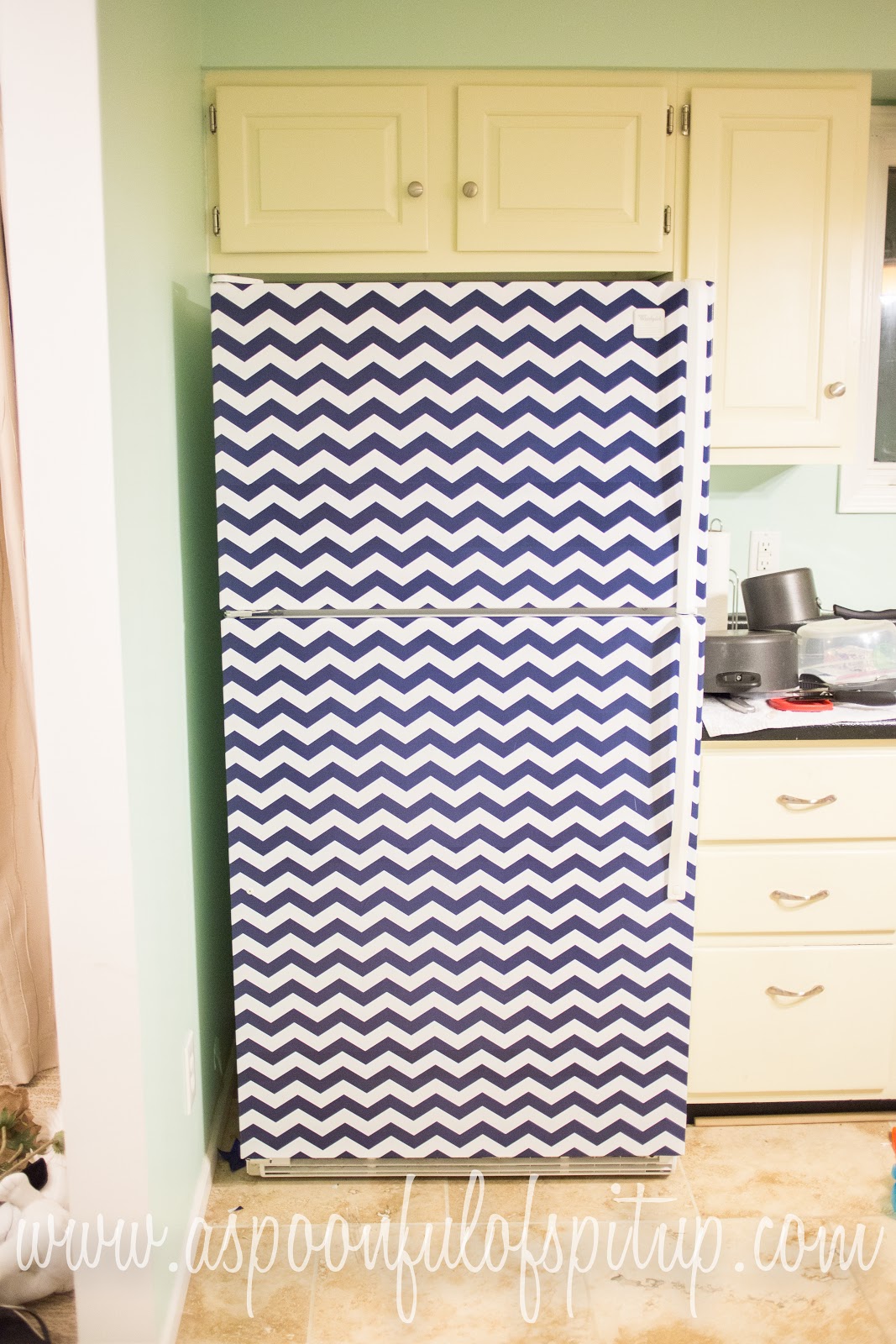 Contemporary Contact Paper Fridge A Spoonful Of Spit - Cover Your Fridge - HD Wallpaper 