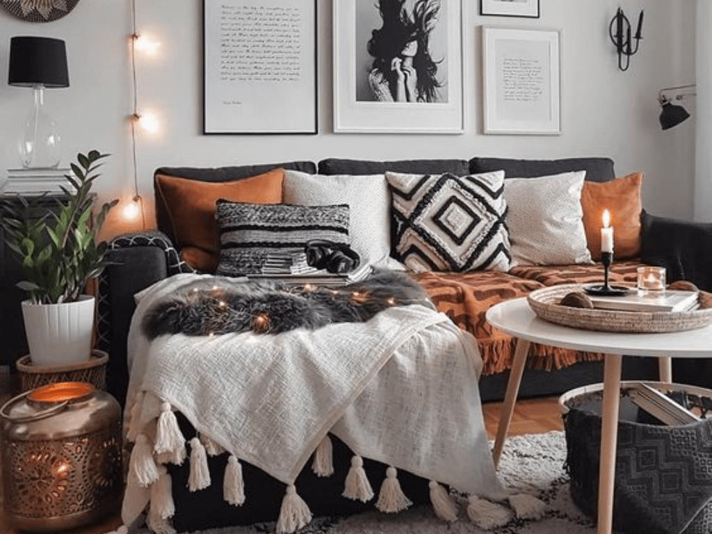 Small Boho Living Room - HD Wallpaper 