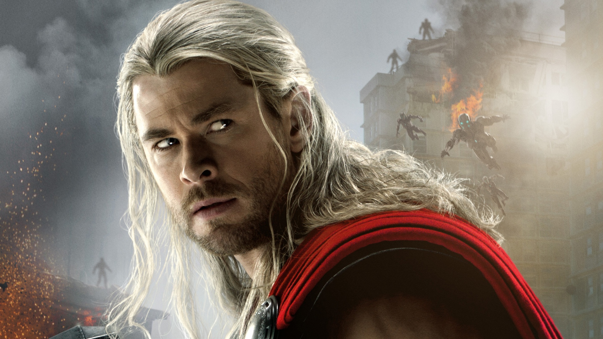 Wallpaper Thor Face Close-up Avengers Age Of Ultron - Thor Age Of Ultron - HD Wallpaper 