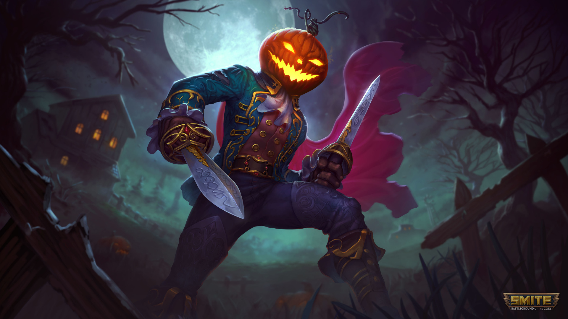 Pumpkin Man, Loki, Halloween, Smite, 2019, Wallpaper - HD Wallpaper 