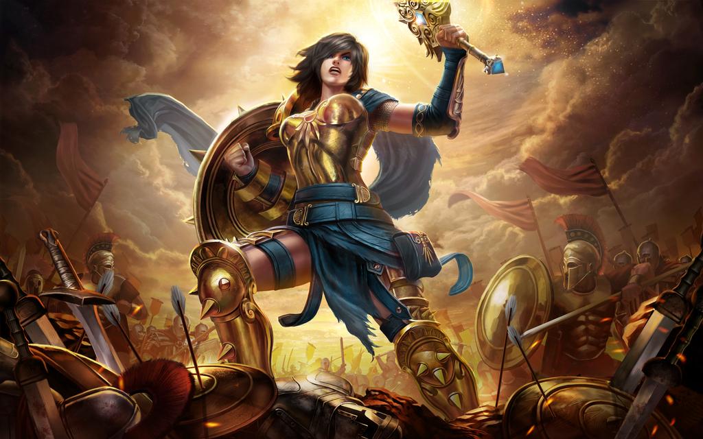 Smite Bellona Golden - HD Wallpaper 