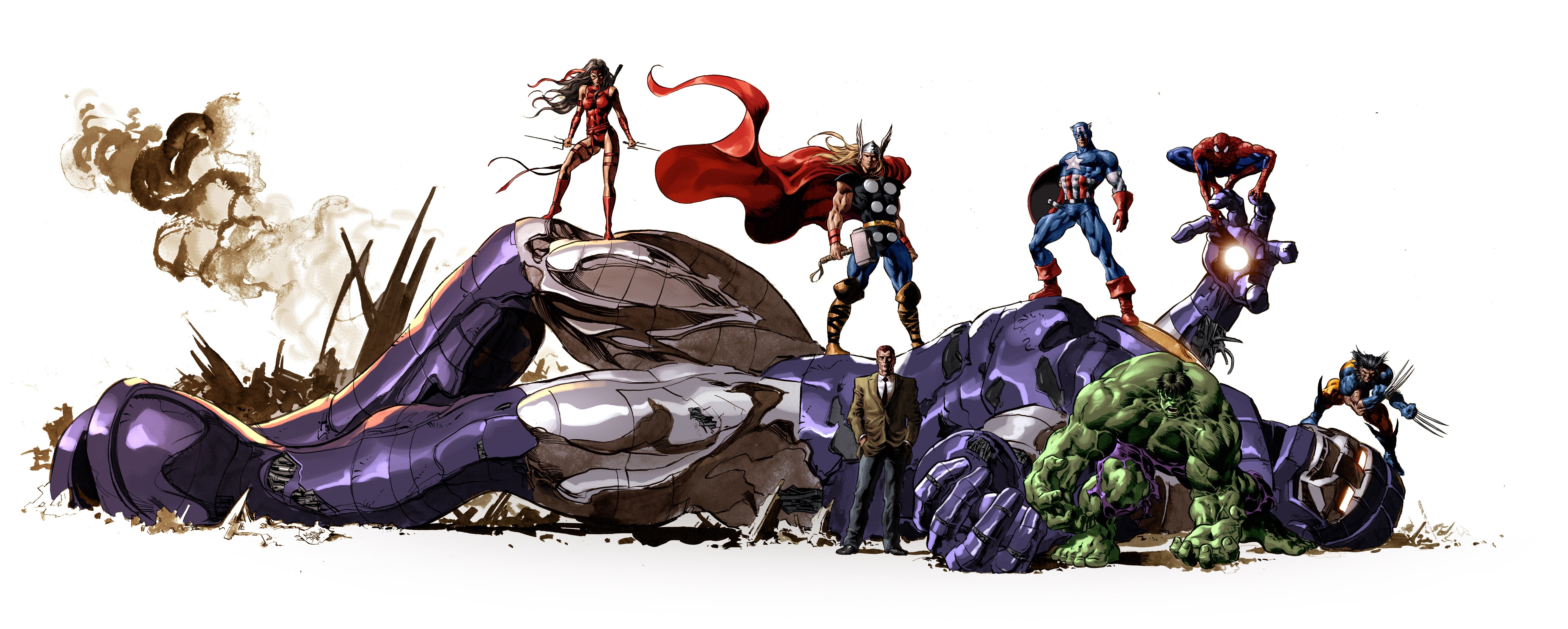 Marvel Art Of Mike Deodato - HD Wallpaper 