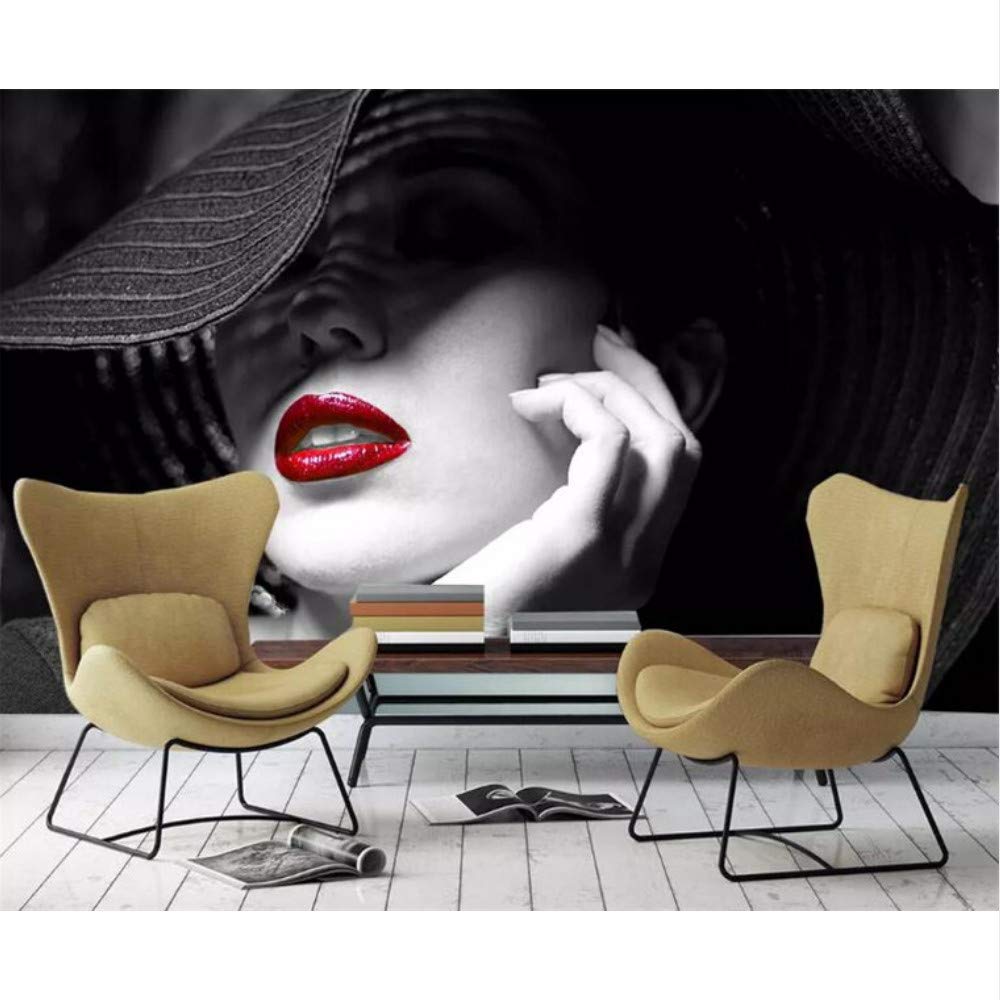Mujeres De Labios Rojos Y Sombrero Negro - HD Wallpaper 