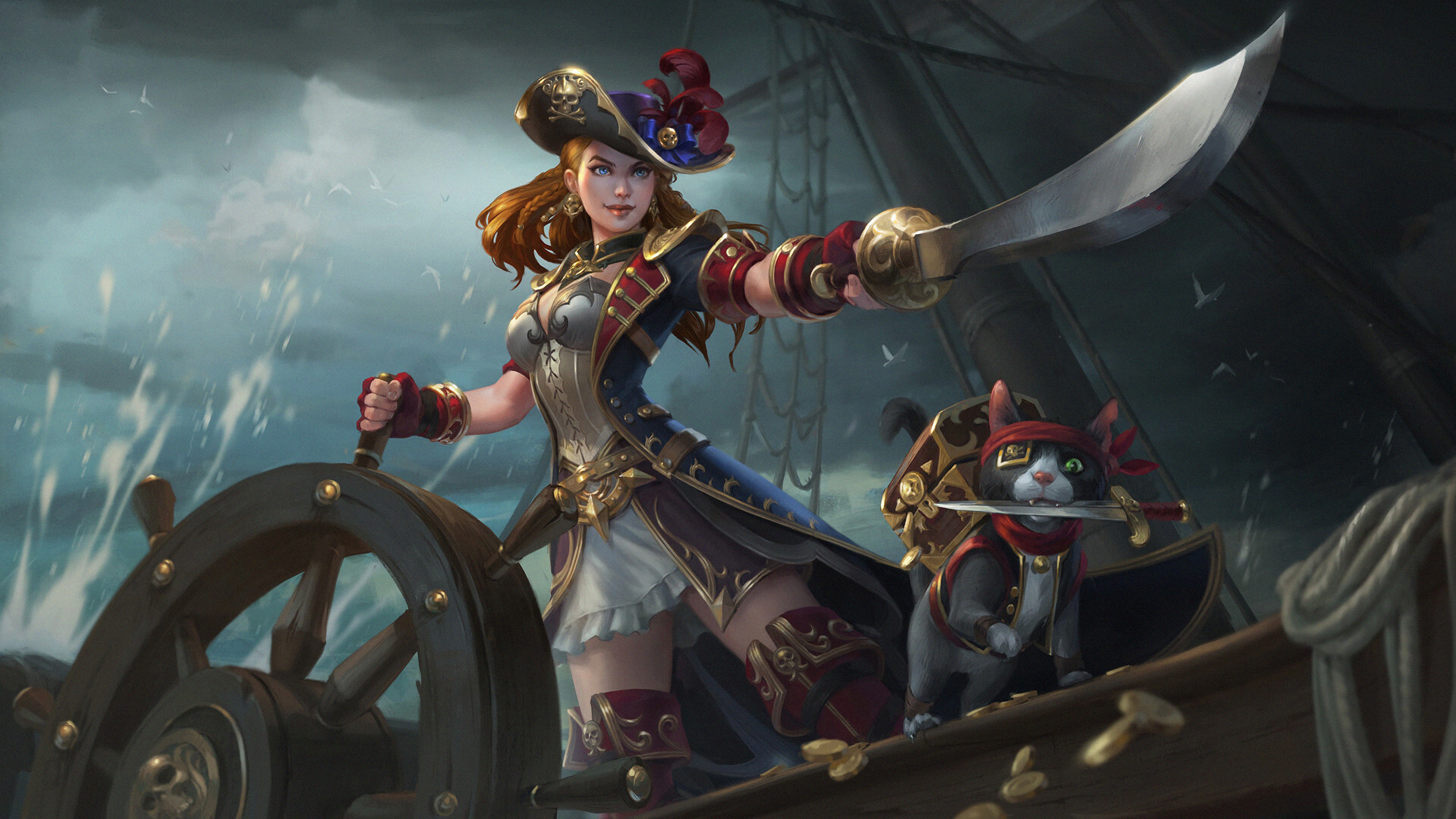 Smite Pirate Admiral - Pirate Admiral Chang E - HD Wallpaper 