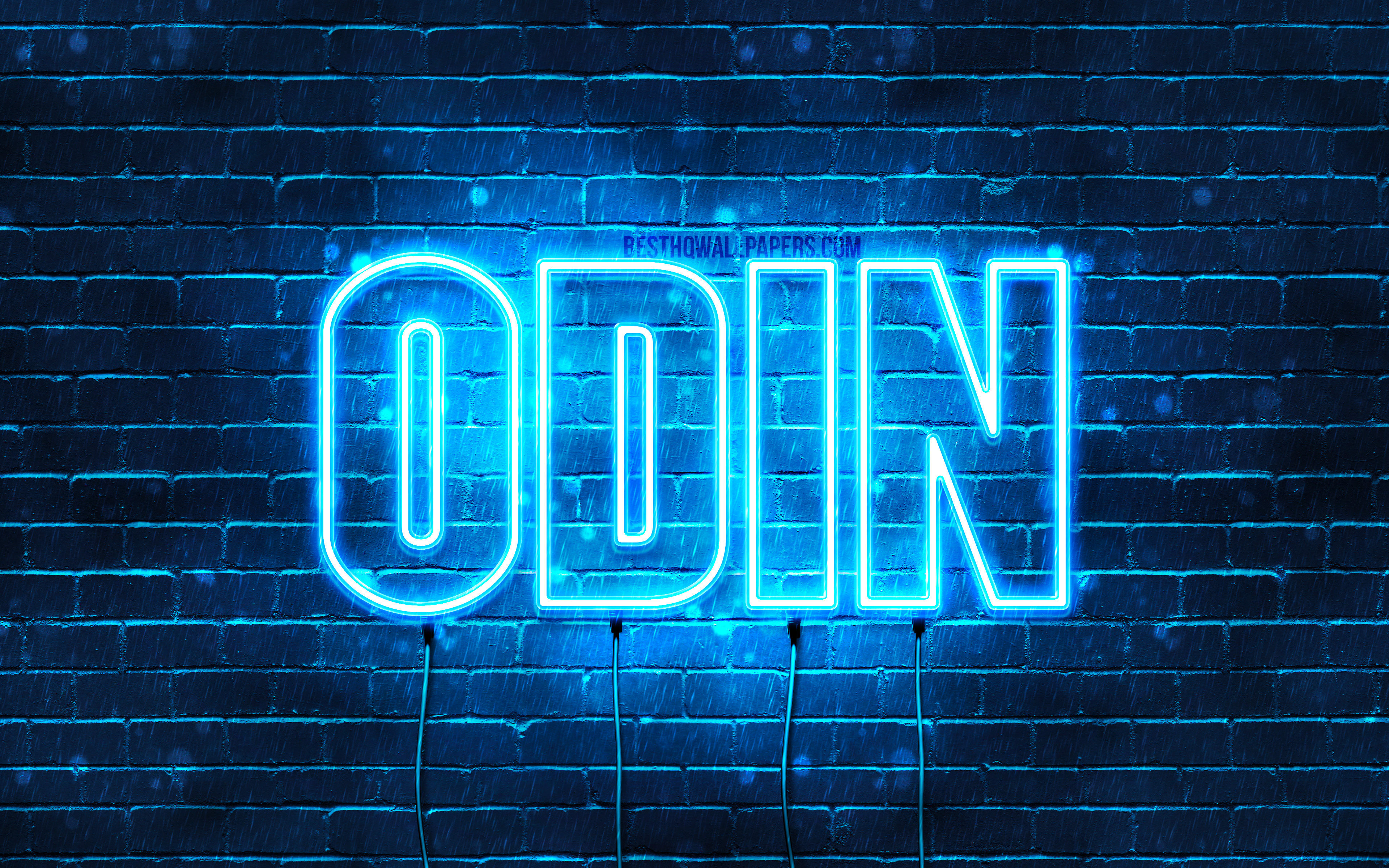 Odin, 4k, Wallpapers With Names, Horizontal Text, Odin - Neon Sign - HD Wallpaper 
