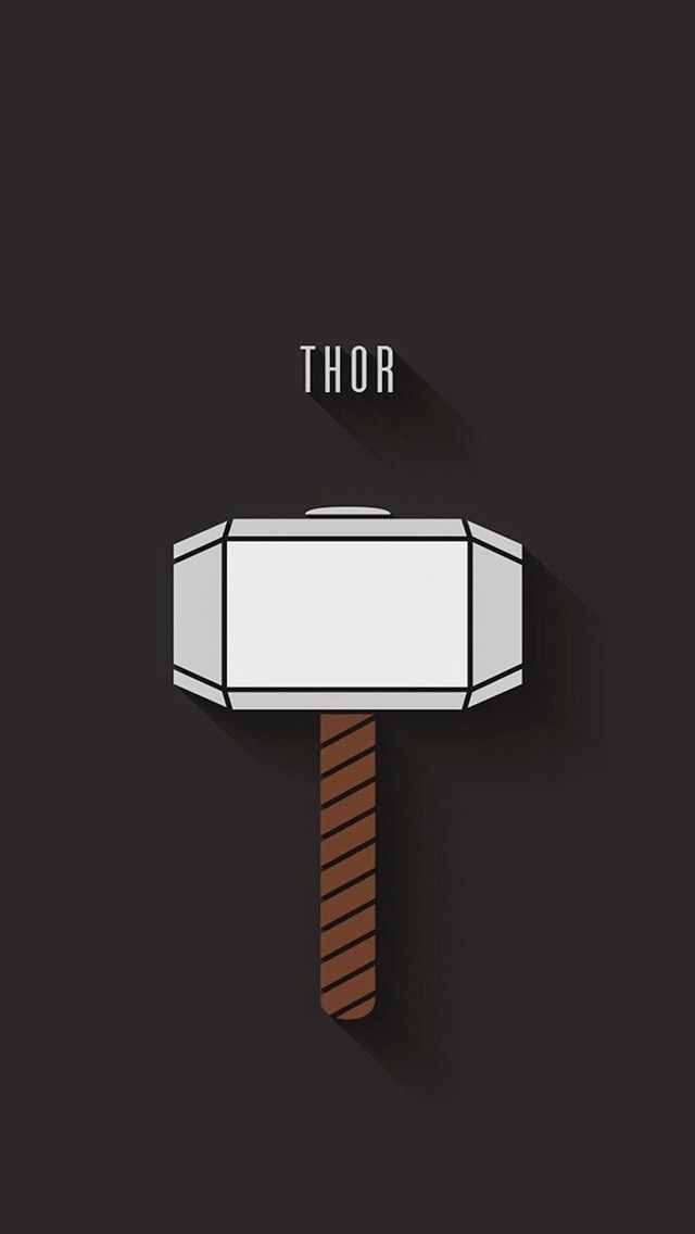 Thor Hammer Iphone Wallpaper Logo - HD Wallpaper 