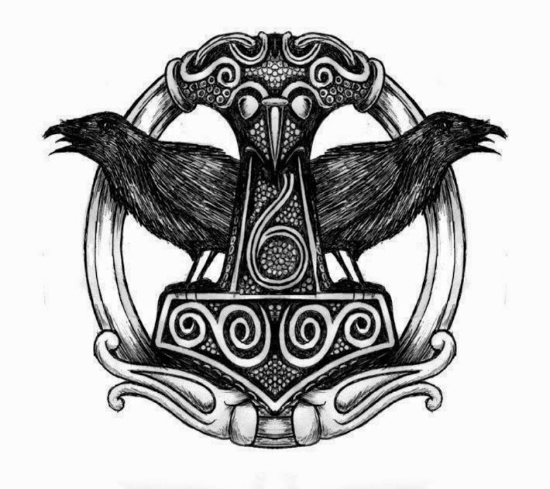 Odin Wallpaper Hd - Odin's Ravens Tattoo Designs - HD Wallpaper 