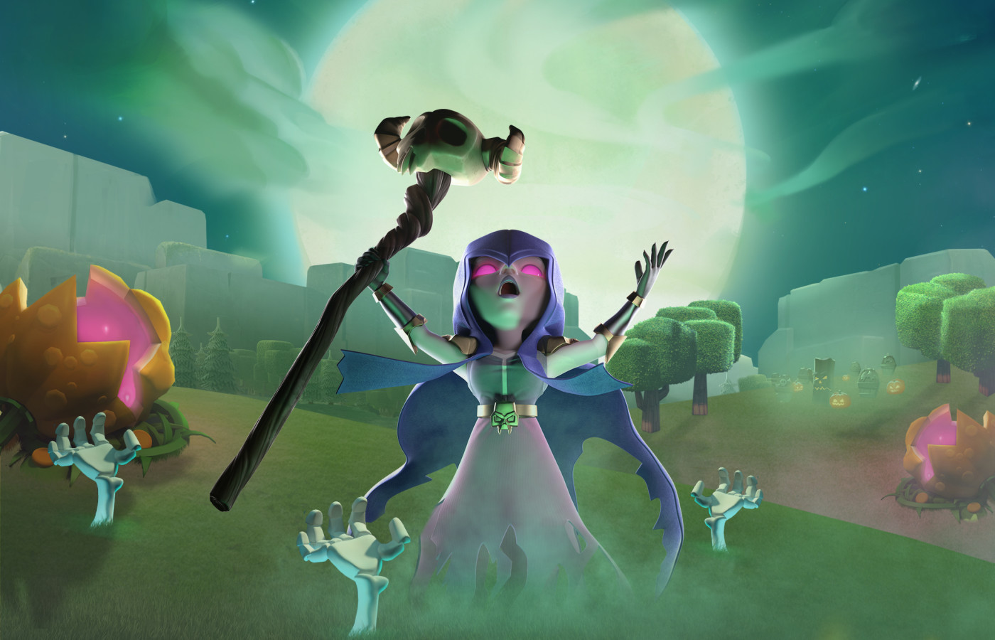 Clash Of Clans Witch Halloween - HD Wallpaper 