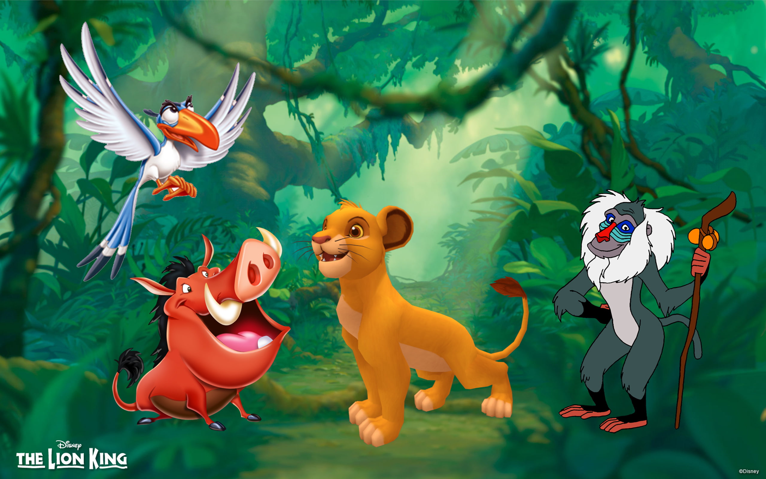 Simba Lion King Jungle - HD Wallpaper 