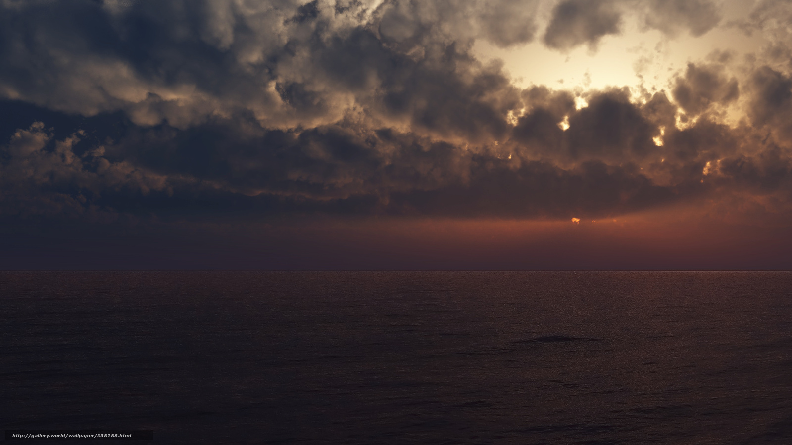 Download Wallpaper Sea, Clouds, The Calm Before The - Calm Before The Storm - HD Wallpaper 