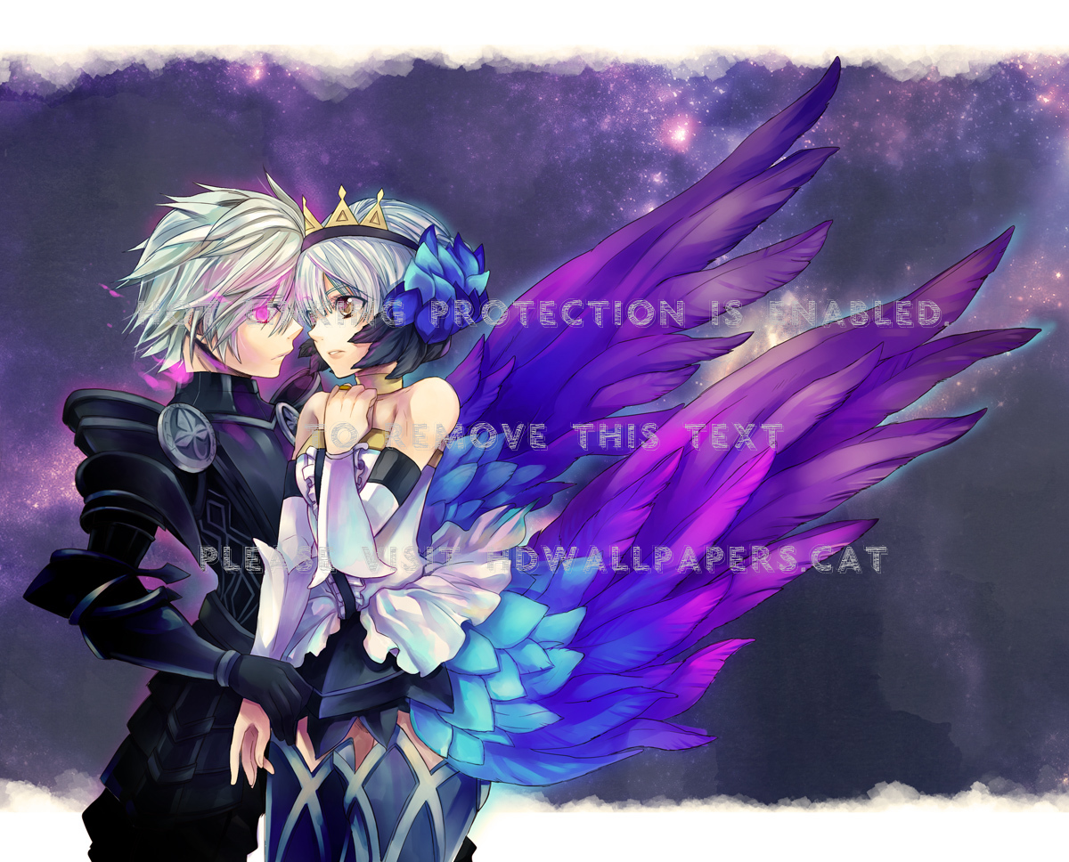 Odin Sphere Love Art Wings Couple Blue Man - Gwendolyn X Oswald - HD Wallpaper 