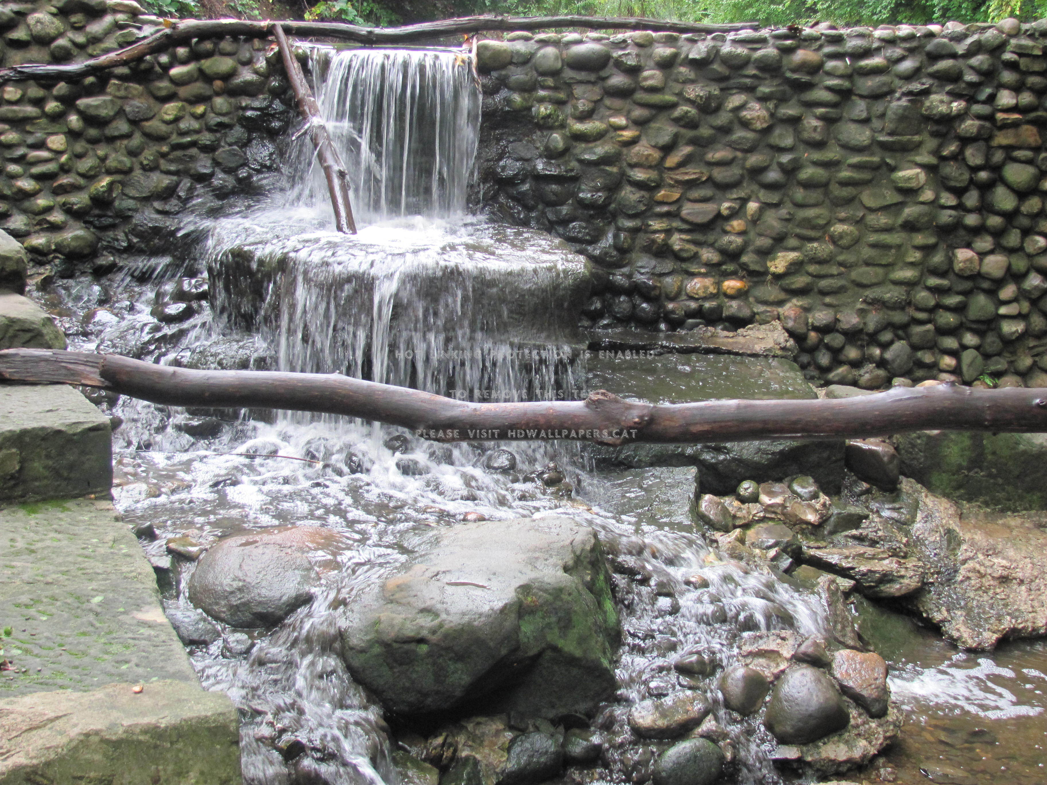 Flowing Nature Relaxing Water Soothing - Waterfall - HD Wallpaper 