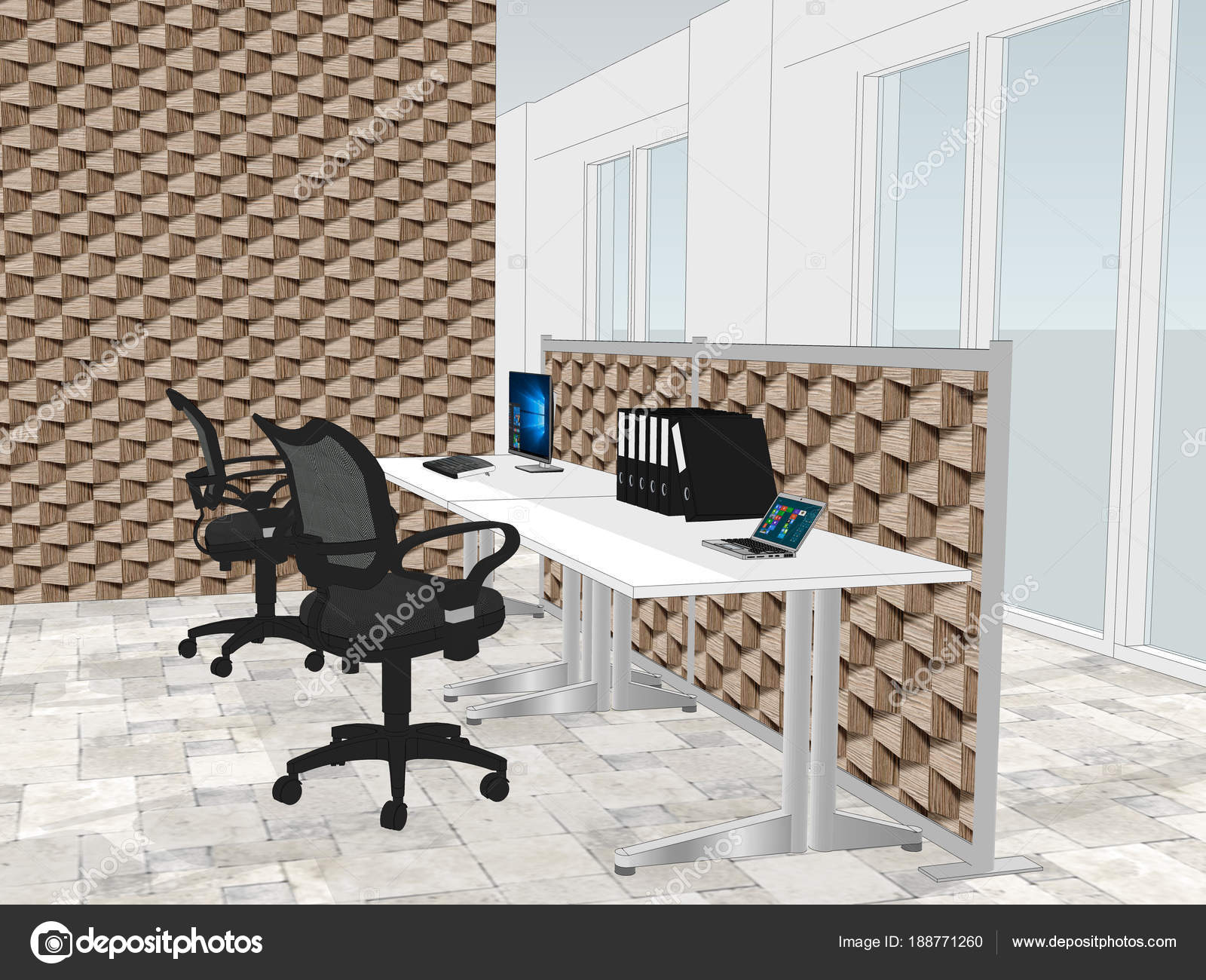 Papier Peint 3d Bureau - HD Wallpaper 