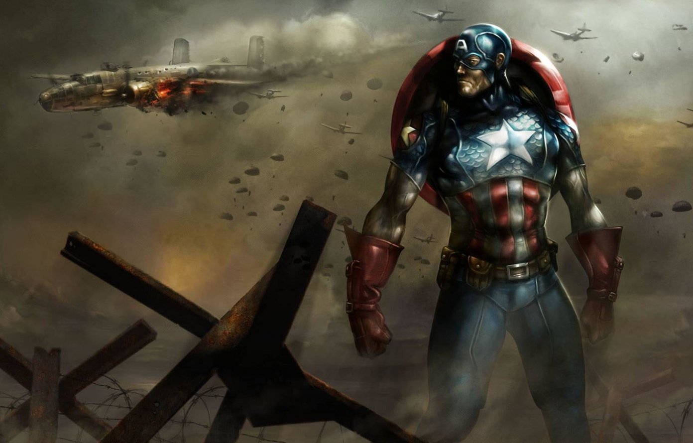 Captain America Comic Art - HD Wallpaper 