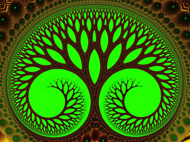 Fractal Art Wallpaper, Tree - Tree Fractal Art - HD Wallpaper 