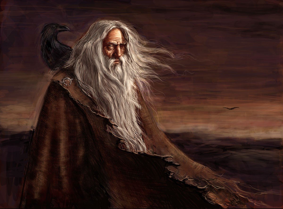 Wise Old Man Art - HD Wallpaper 